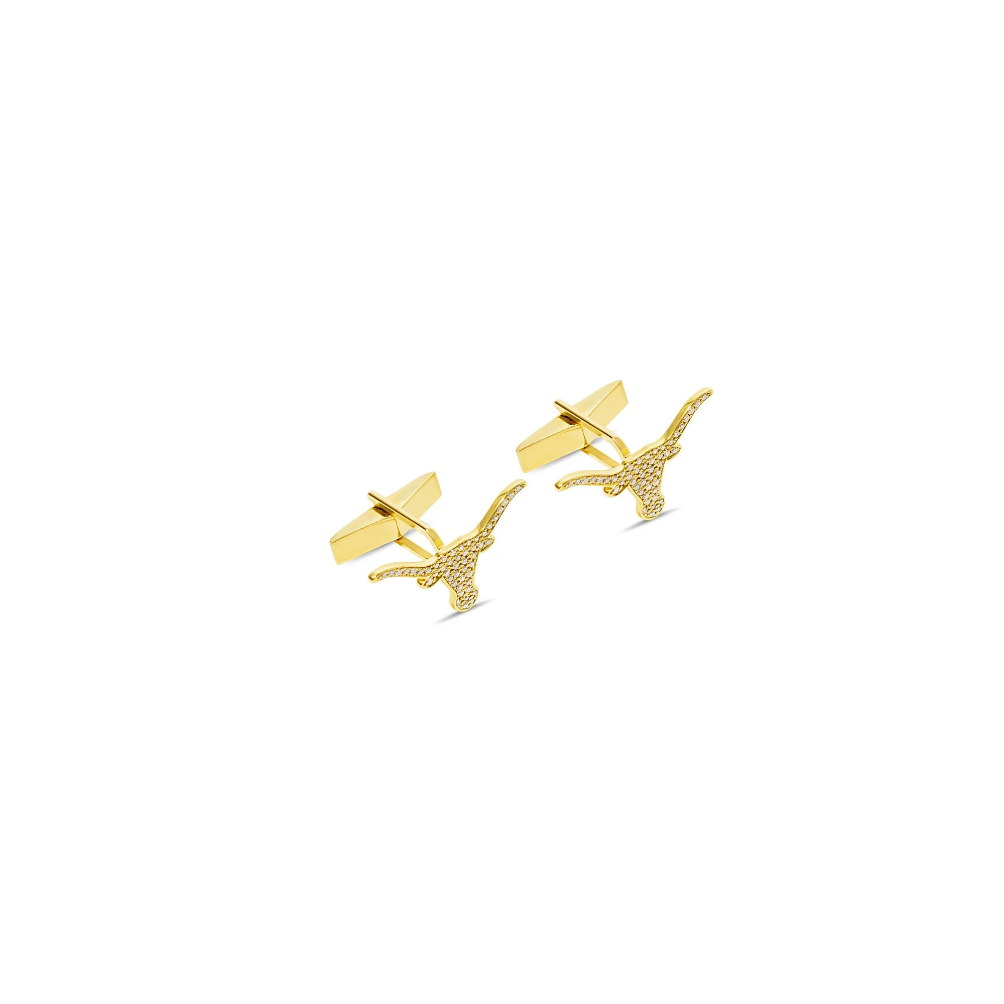 Pavé Diamond Longhorn Cufflinks - Image 3