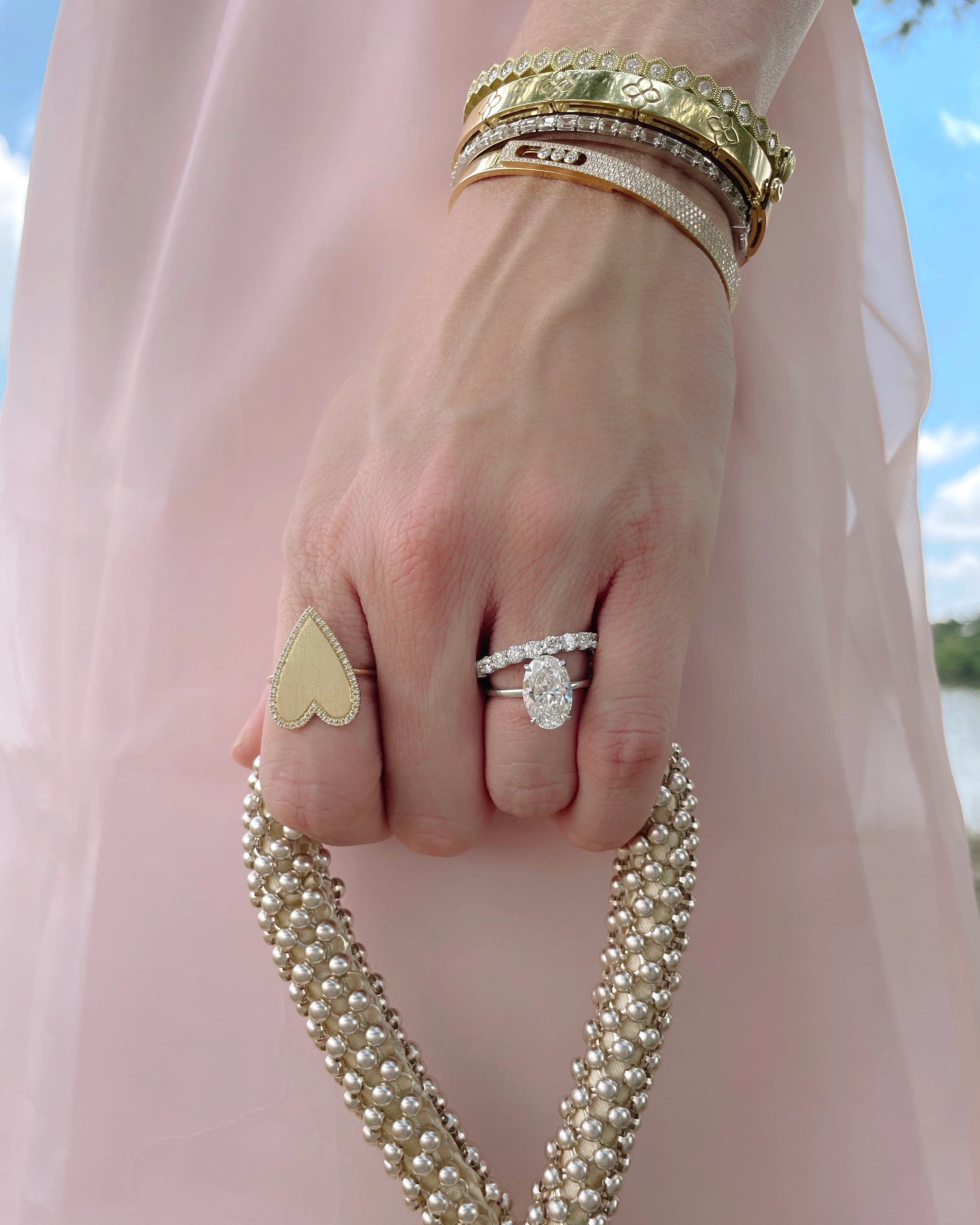 Move Noa Semi Pave Diamond Bangle - Image 5