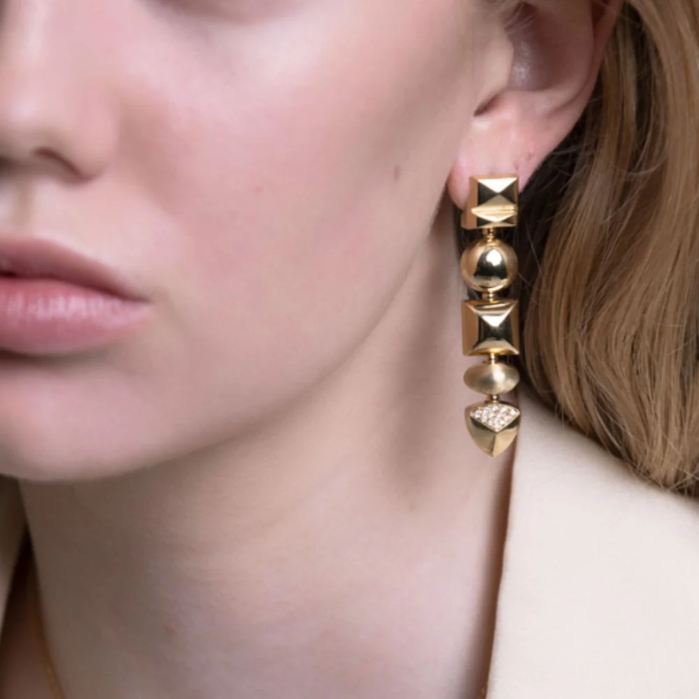Peruffo 18k Yellow Gold Candy Pendant Drop Earring - Image 2