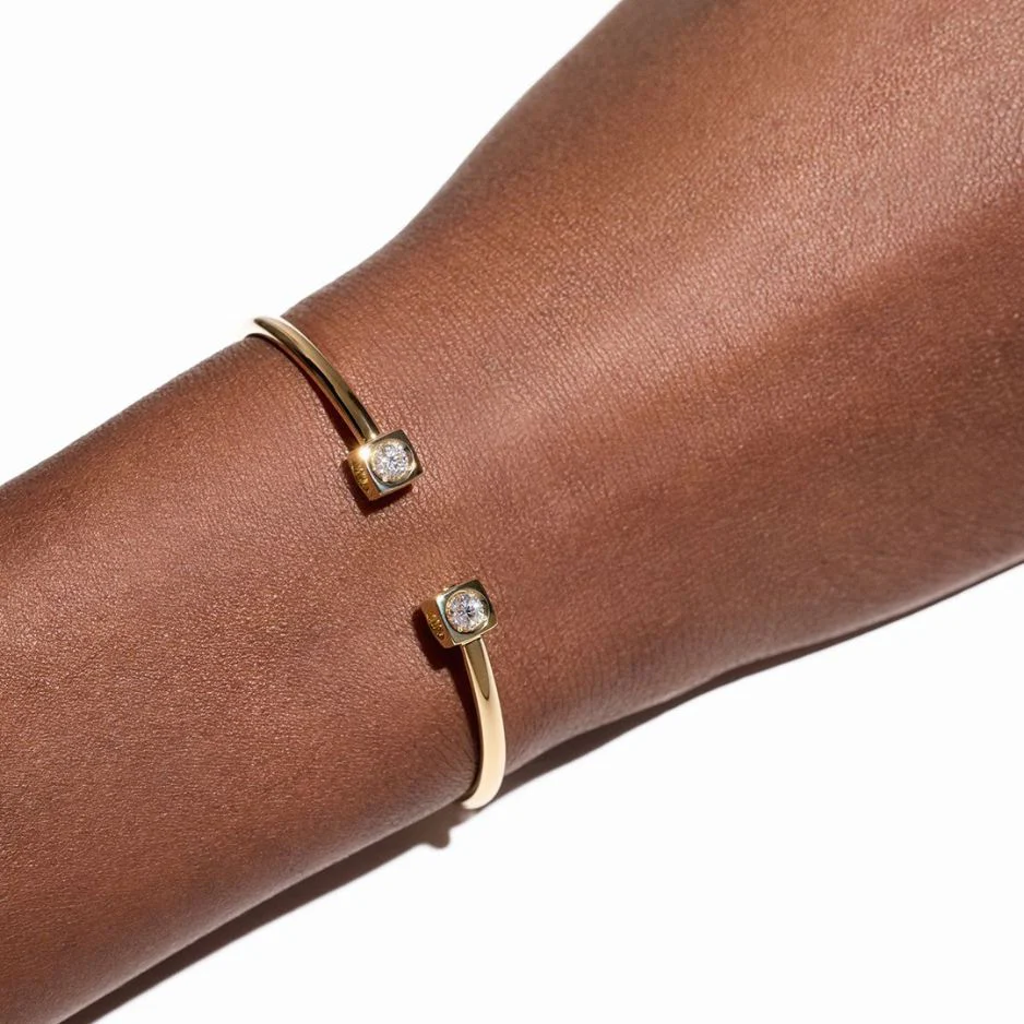 Le Cube Diamant Large Bracelet With Two Diamonds - Image 3