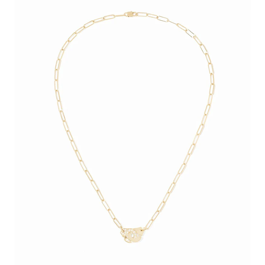 Pavé Diamond Small Menottes Necklace - Image 3