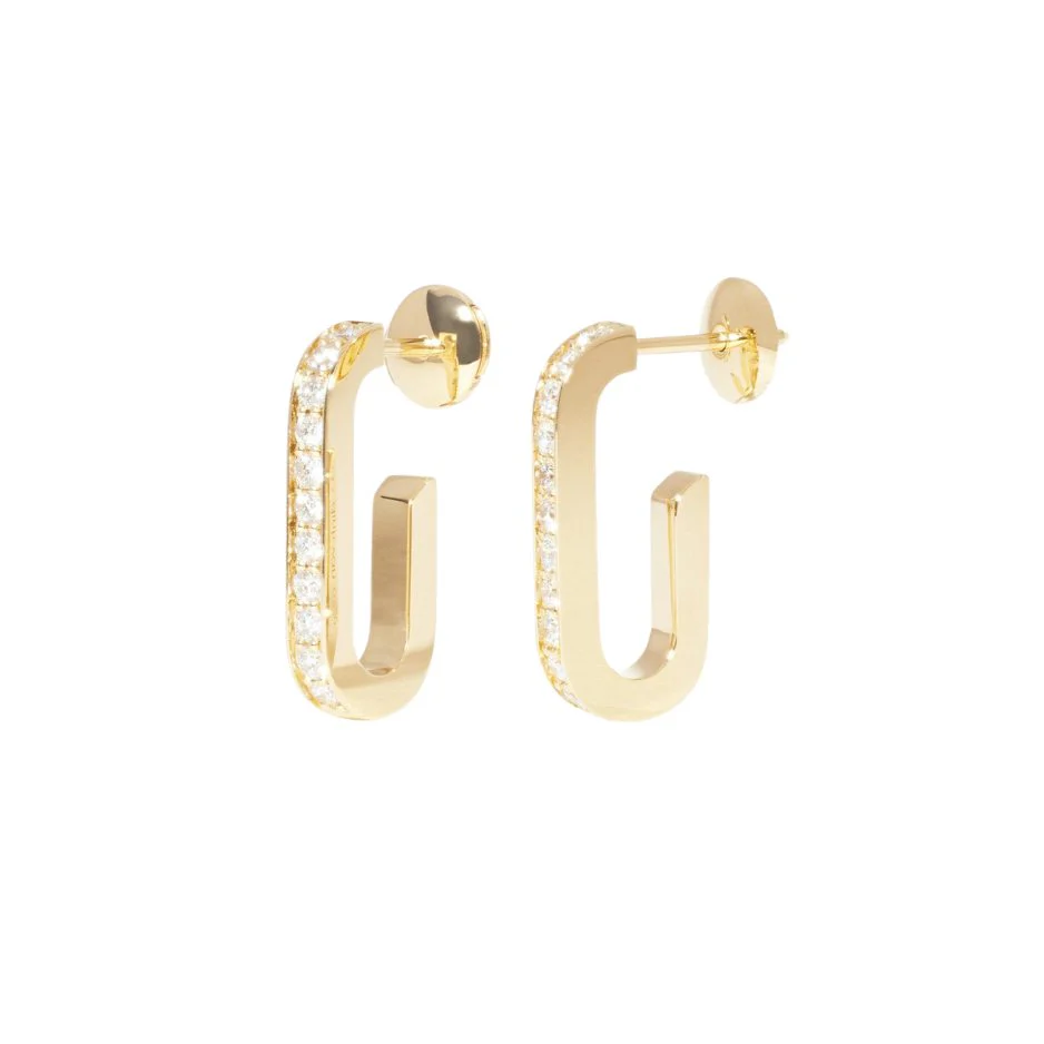 Maillon L Pavé Diamond Earrings - Image 3