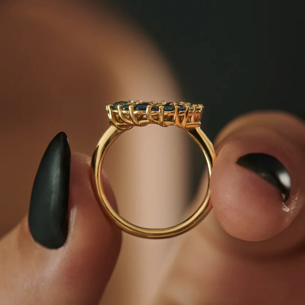 Bubble Multicolor Sapphire Ring - Image 3