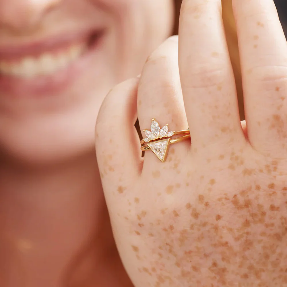 Petal Wedding Band with Marquise Cut Diamonds - Image 3