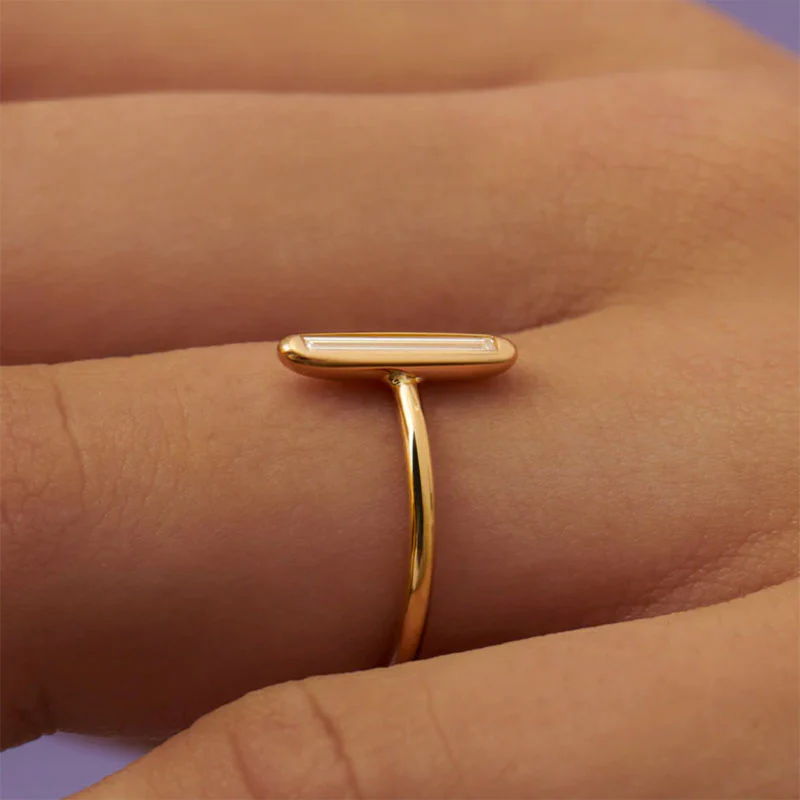 Dial Baguette Diamond Engagement Ring - Image 3