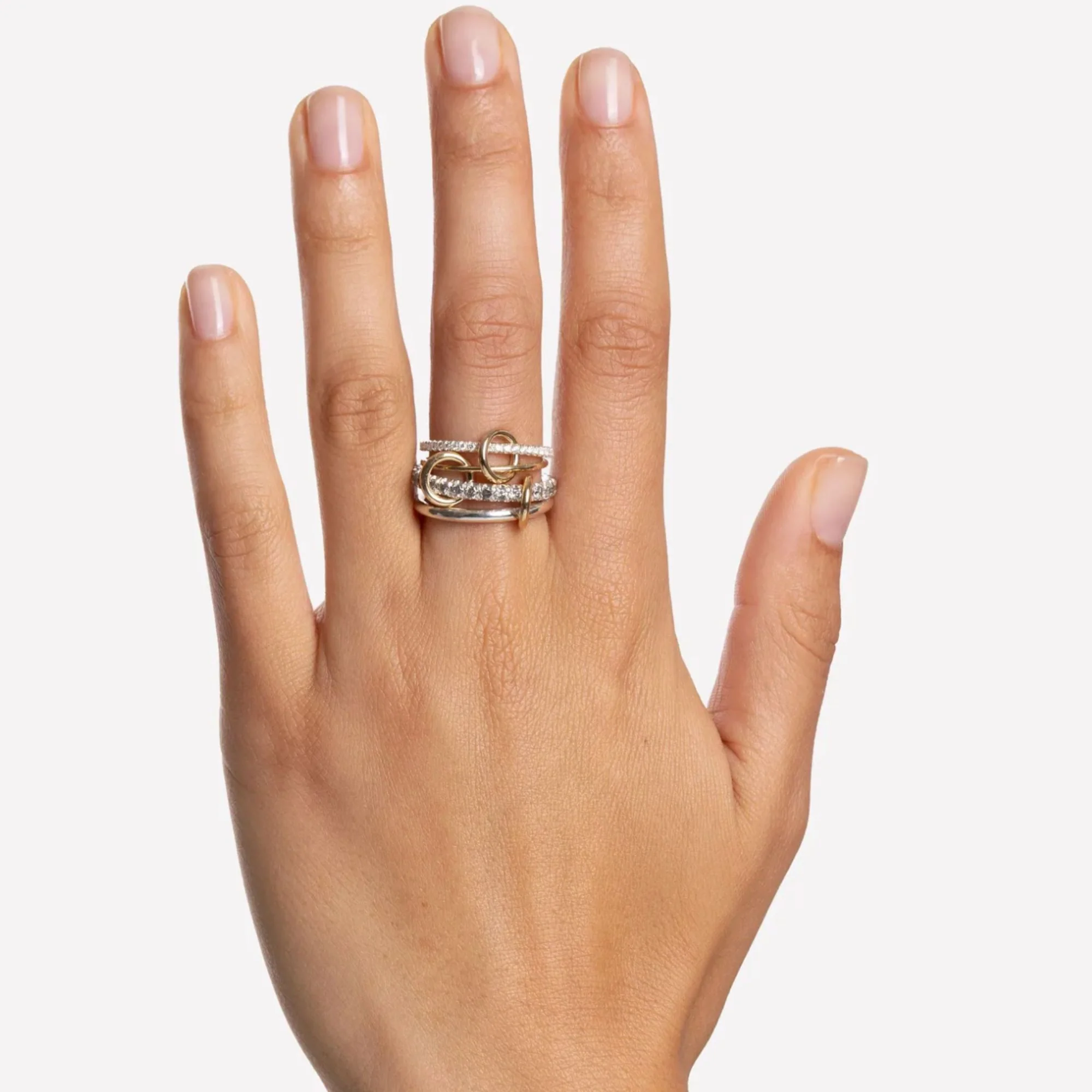 Arla Mixed Metal Diamond Ring - Image 2