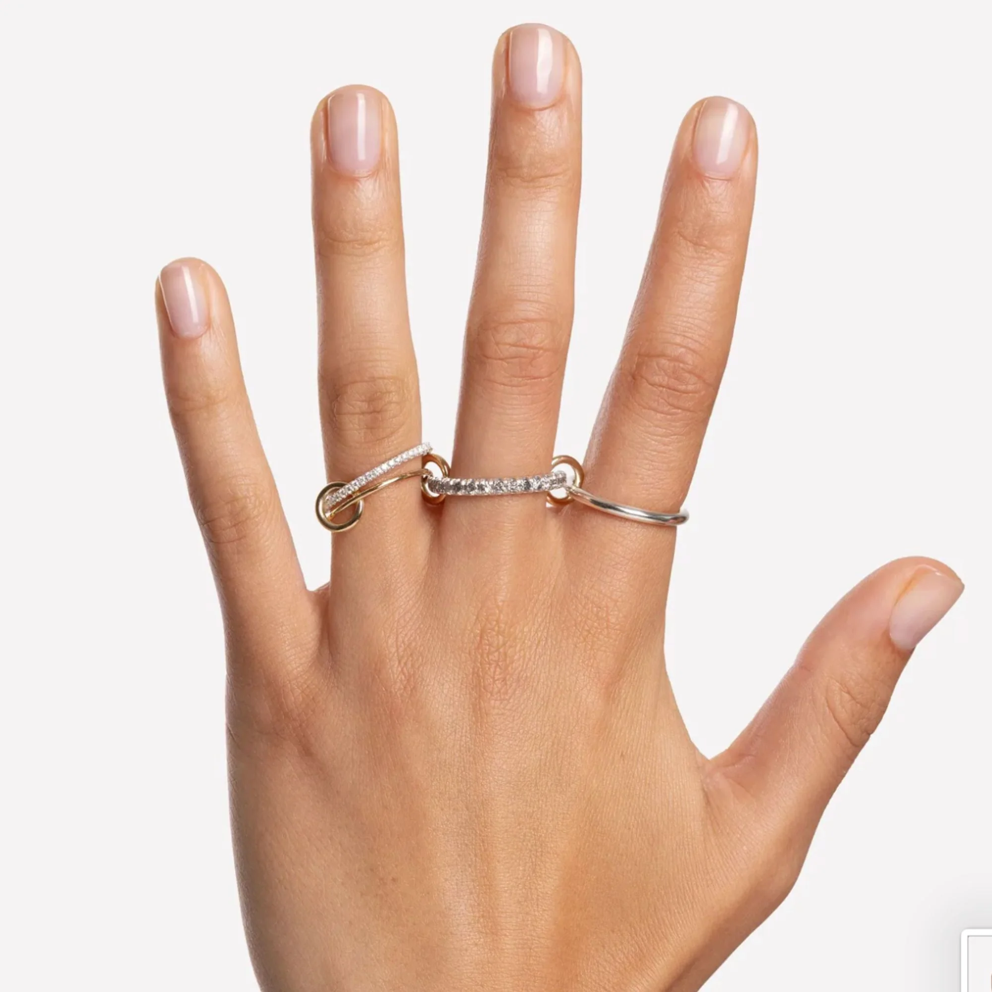 Arla Mixed Metal Diamond Ring - Image 3