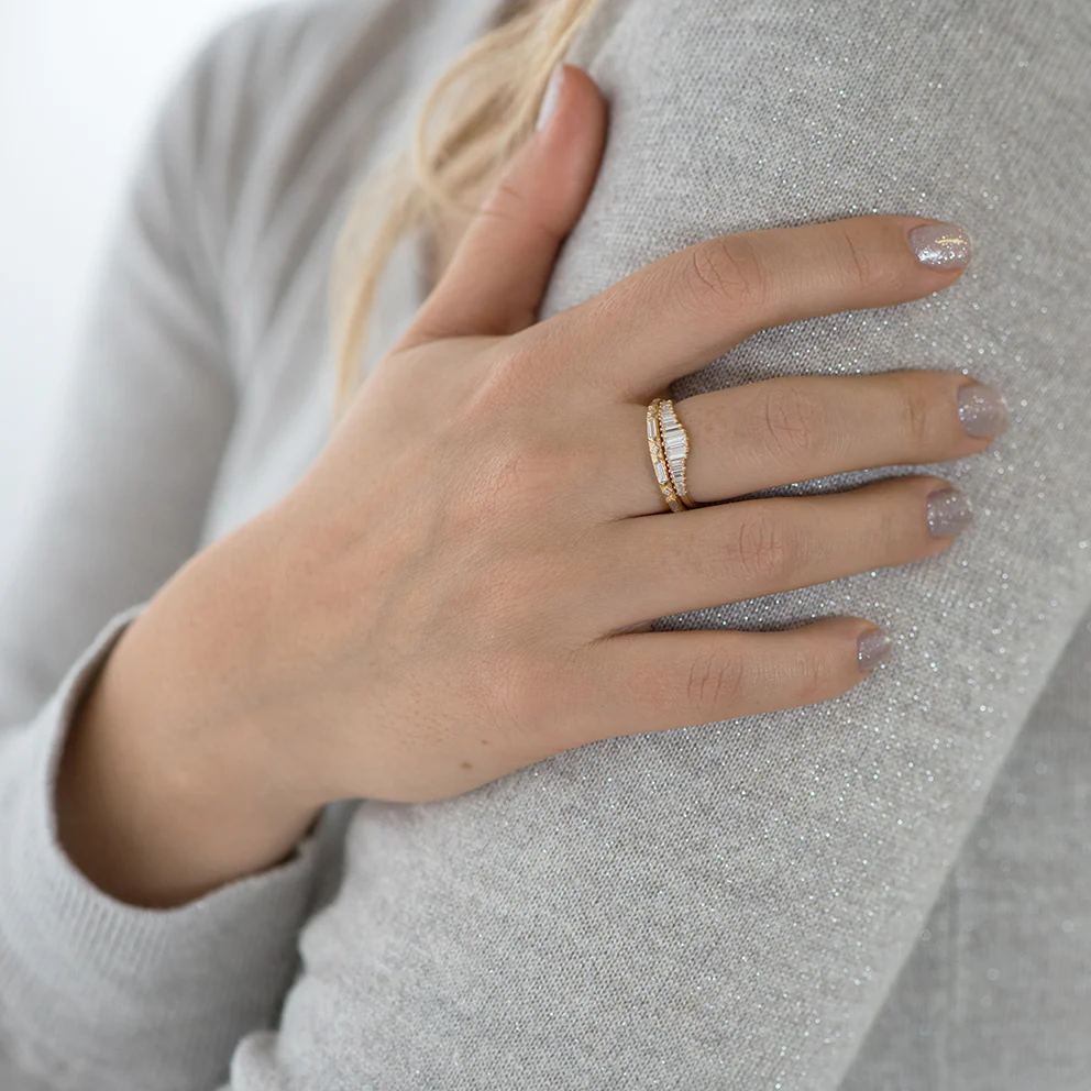 Art Deco Diamond Wedding Ring - Image 3