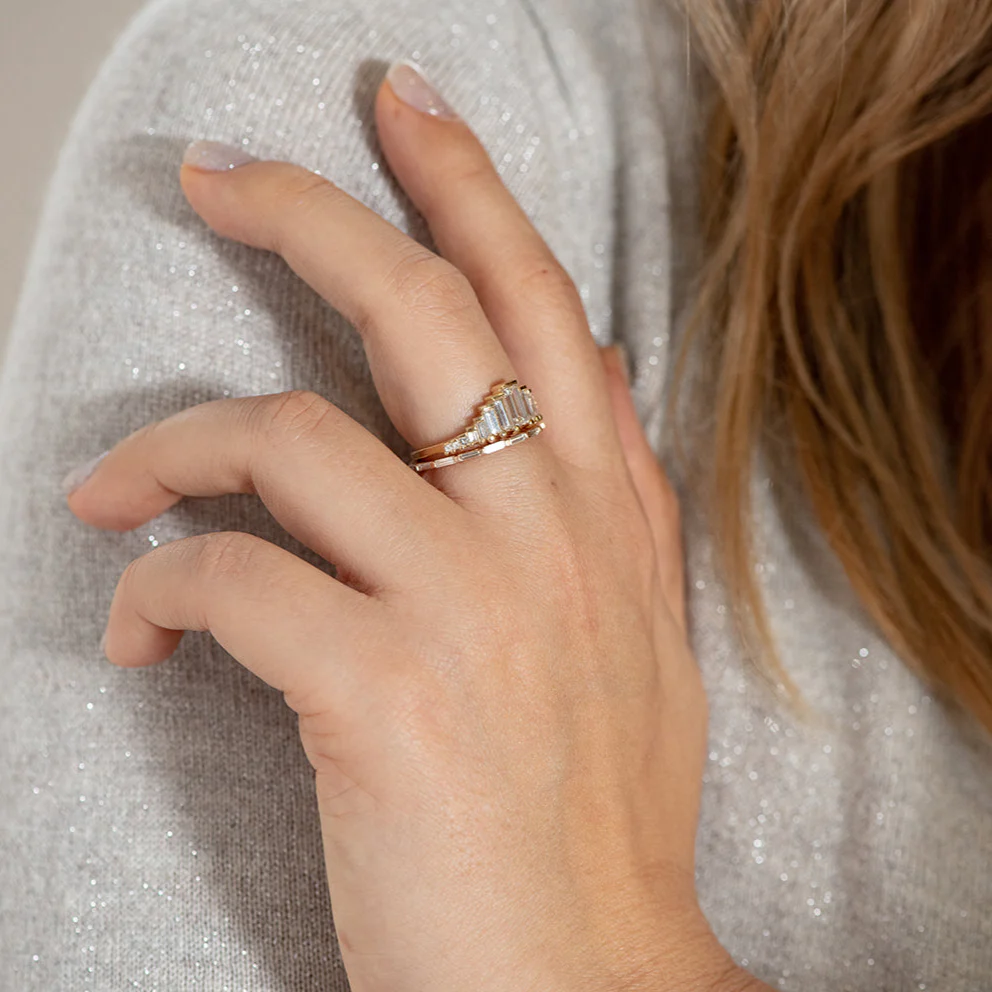 Baguette Cut Diamond Engagement Ring - Image 4