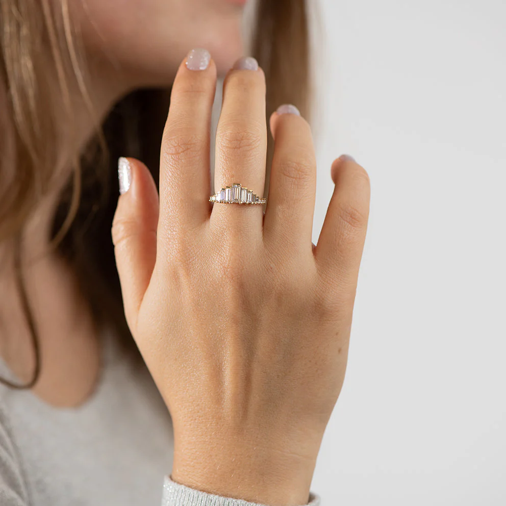 Baguette Cut Diamond Engagement Ring - Image 6