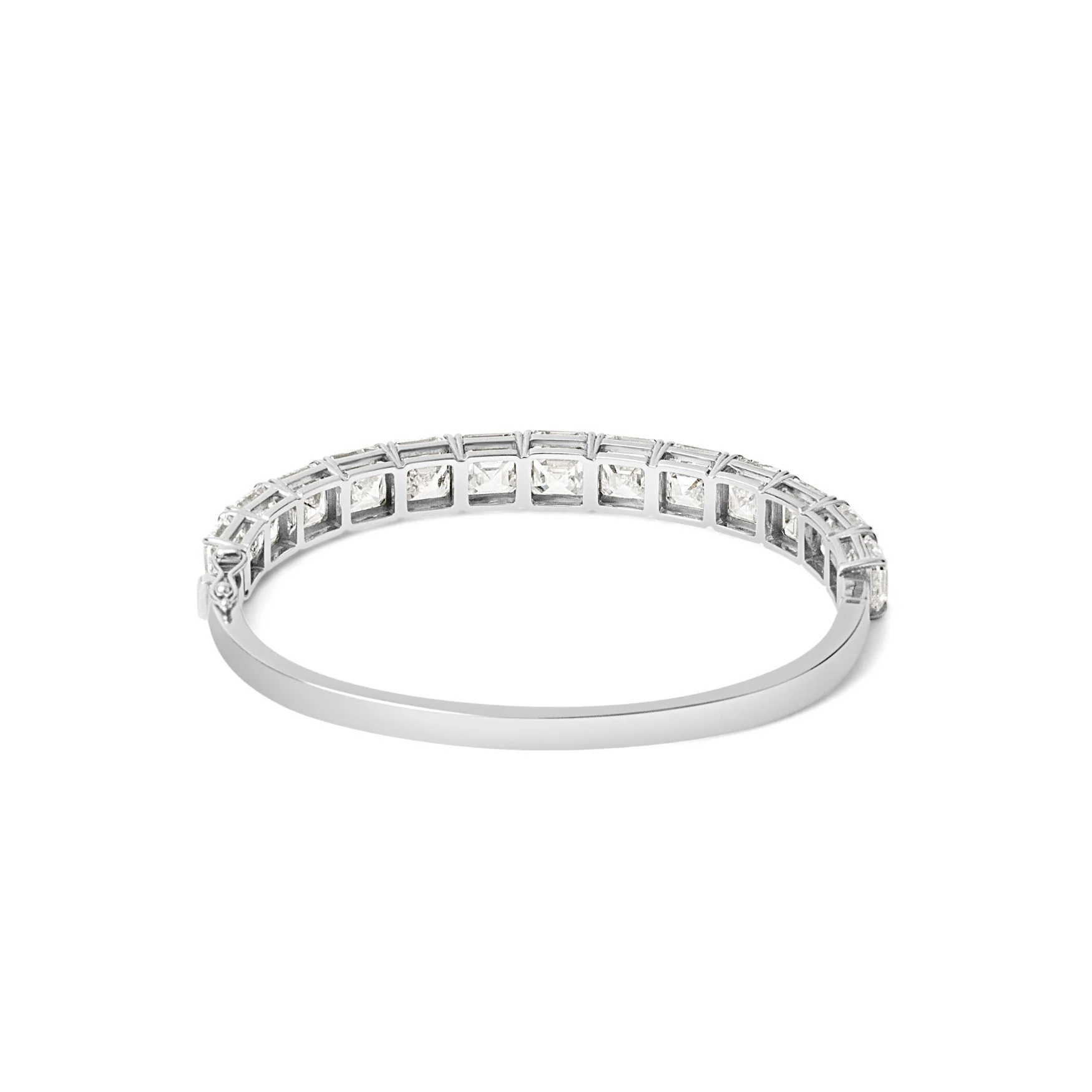 Asscher-Cut Diamond Bangle Bracelet - Image 3