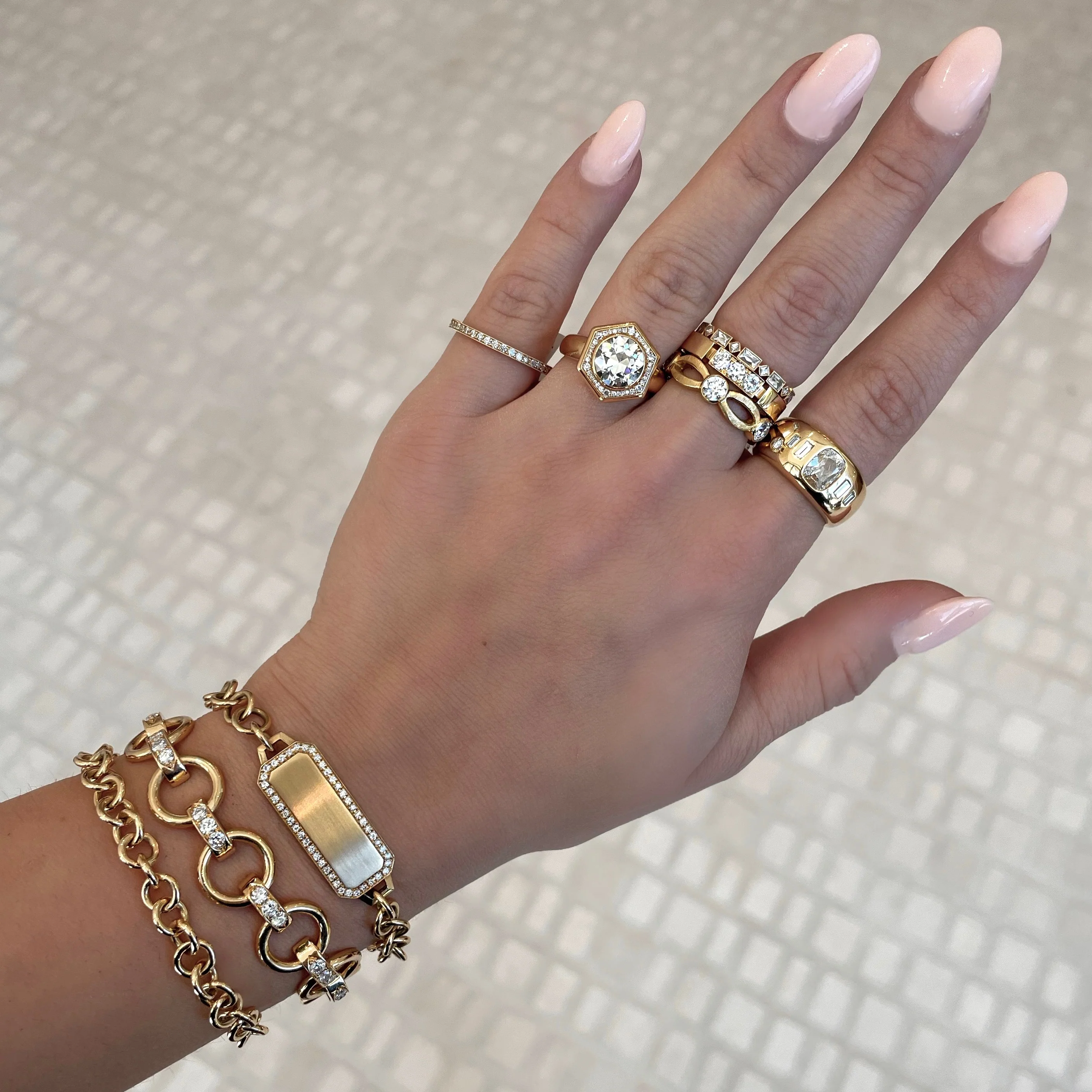 Astrid Pavé Diamond Chain Link Bracelet - Image 2