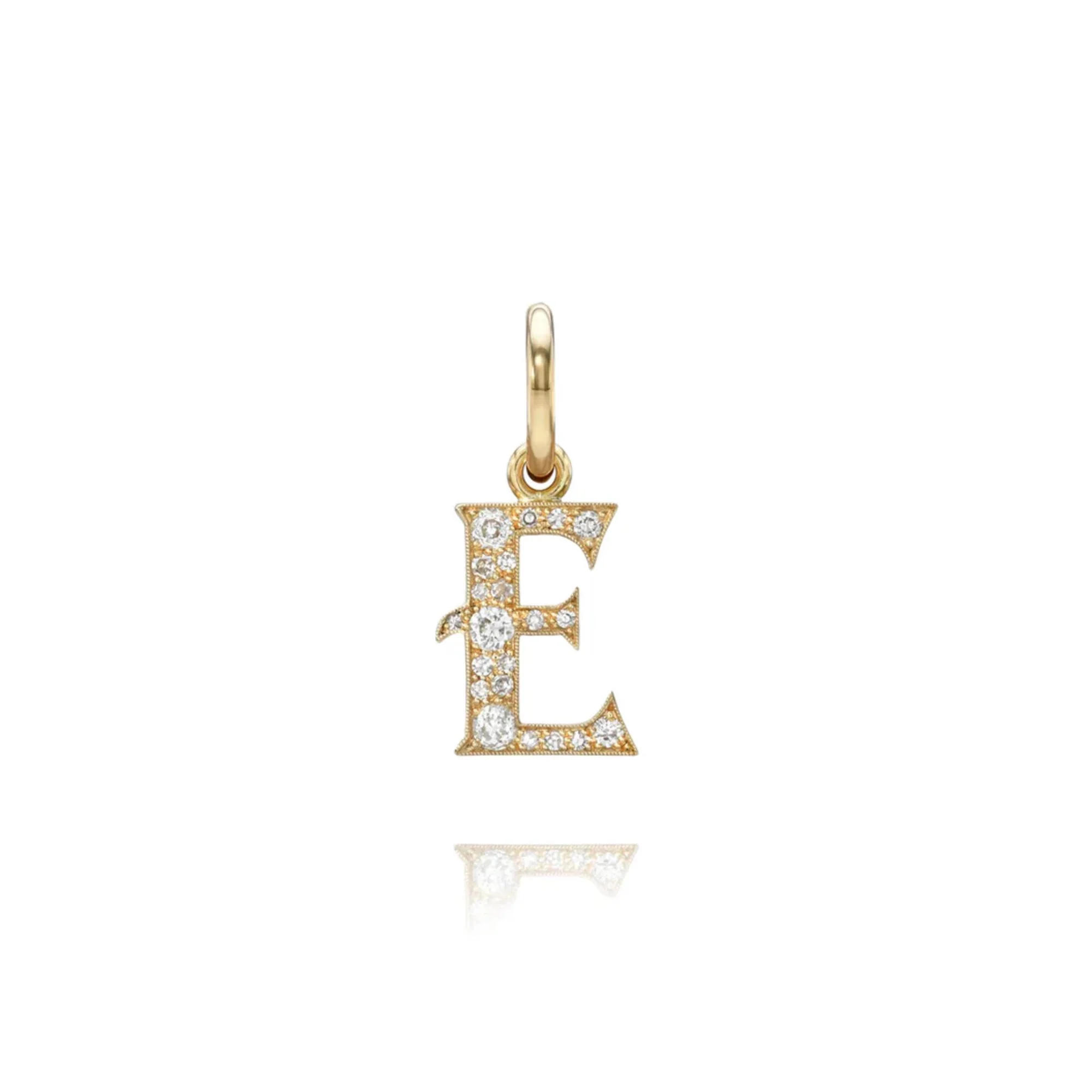 Small Diamond Cobblestone Letter Charm - Image 5
