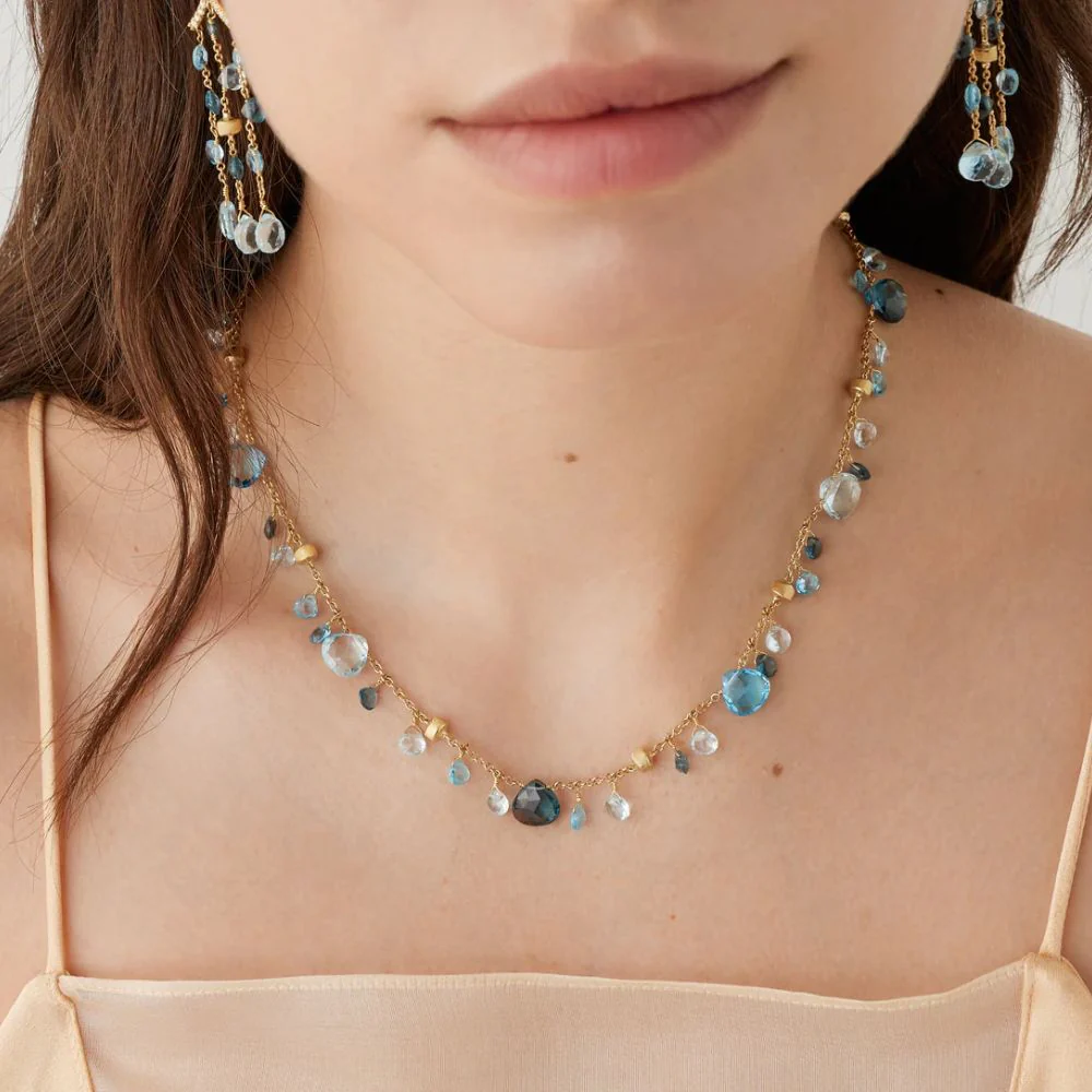 Paradise Collection Topaz Single-Strand Necklace - Image 2