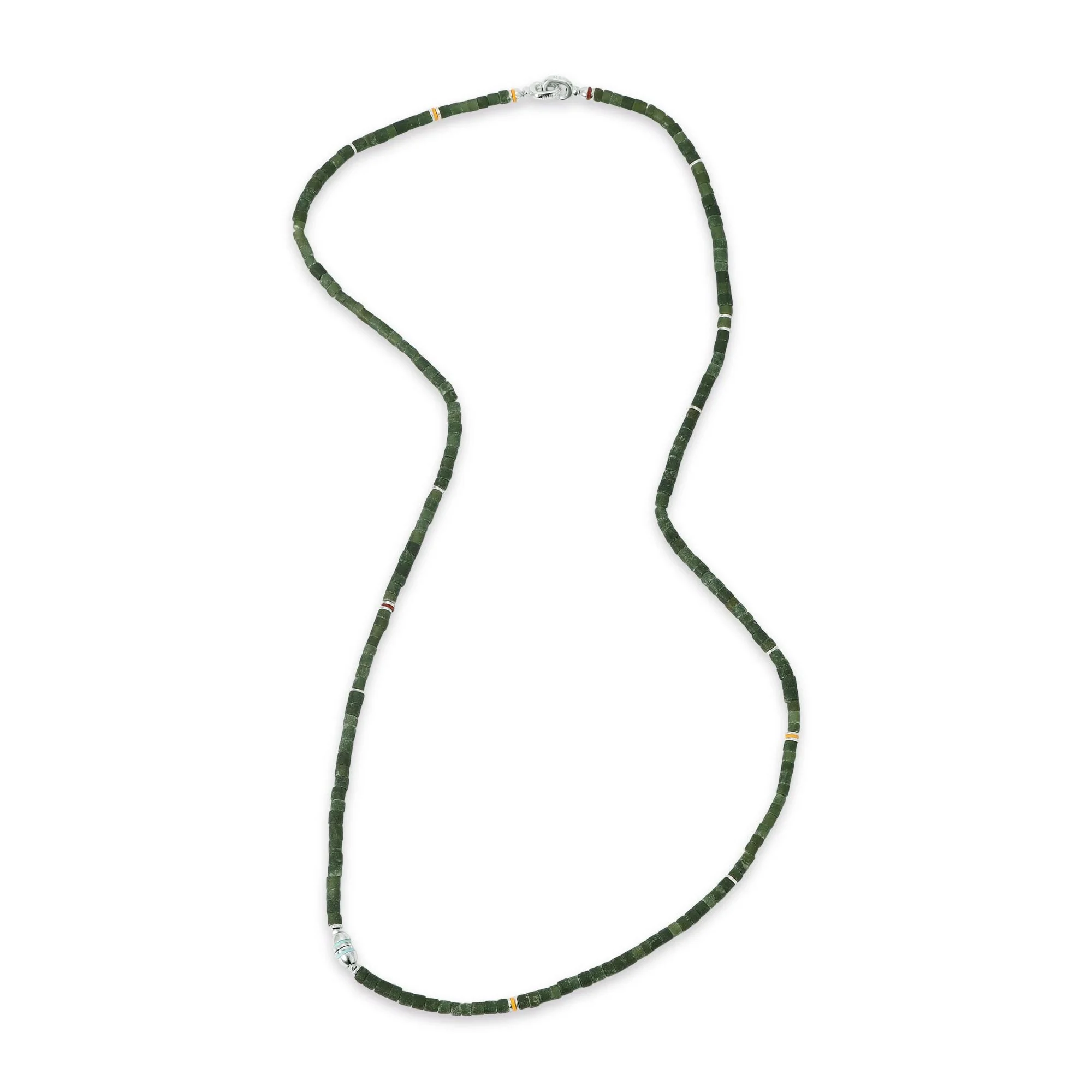 Cheris Necklace in Dark Green Jade - Image 3