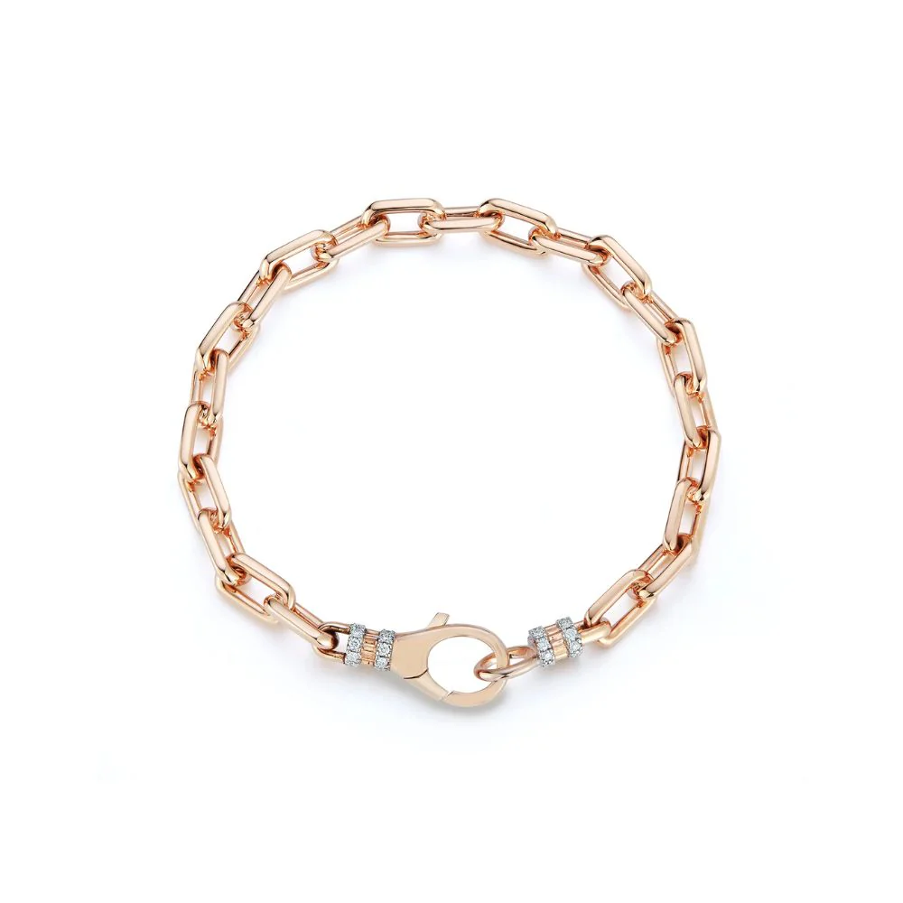 Clive Diamond Chain Link Bracelet With Diamond Clasp - Image 3