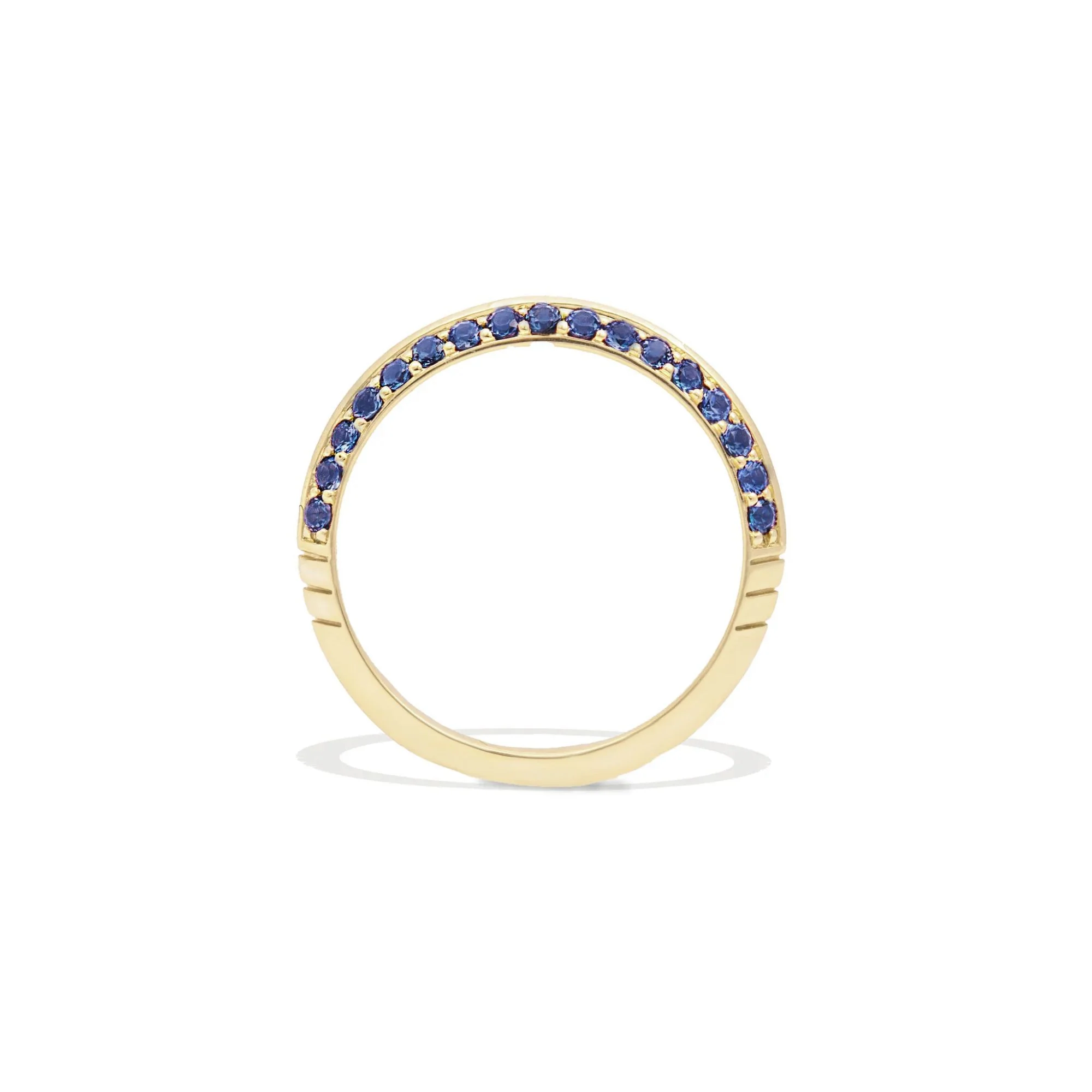 Crew Knife Edge Blue Sapphire Stacking Ring - Image 3
