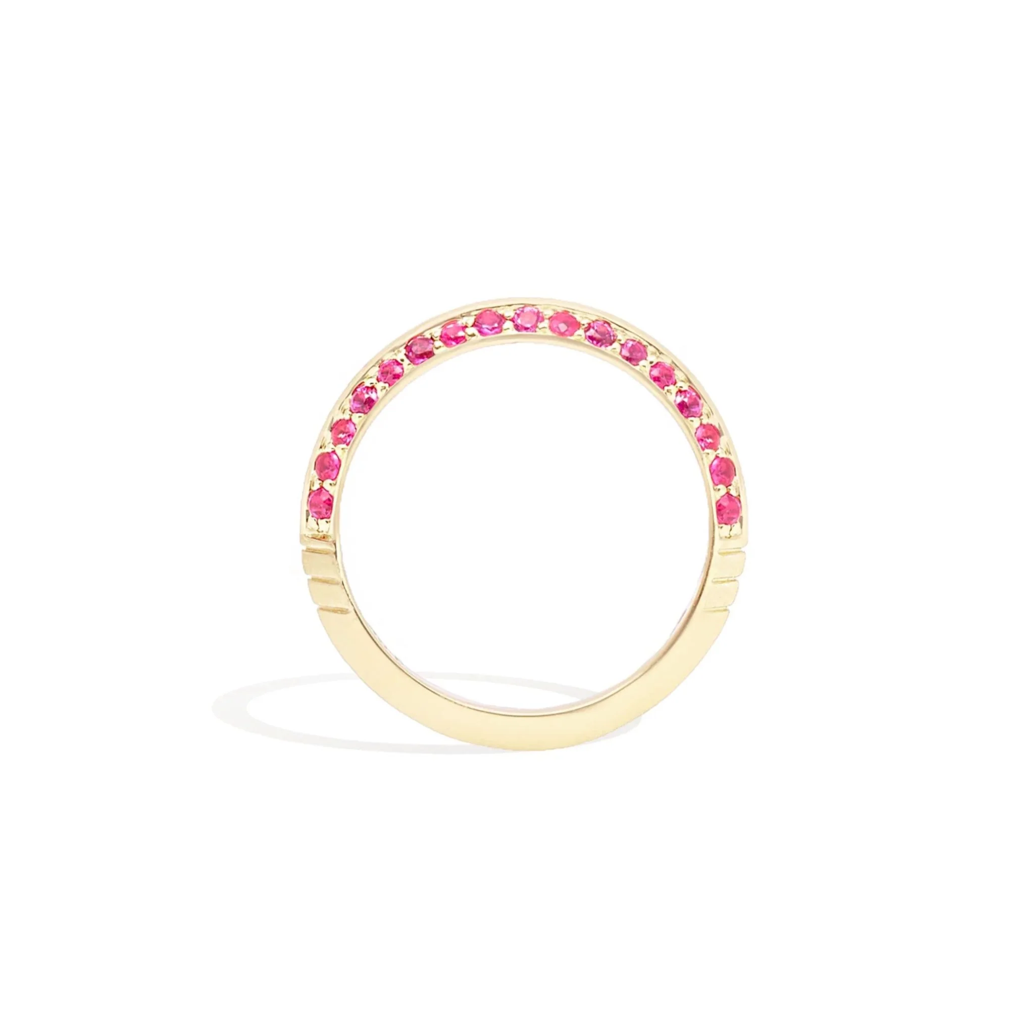 Crew Knife Edge Pink Sapphire Stacking Ring - Image 3