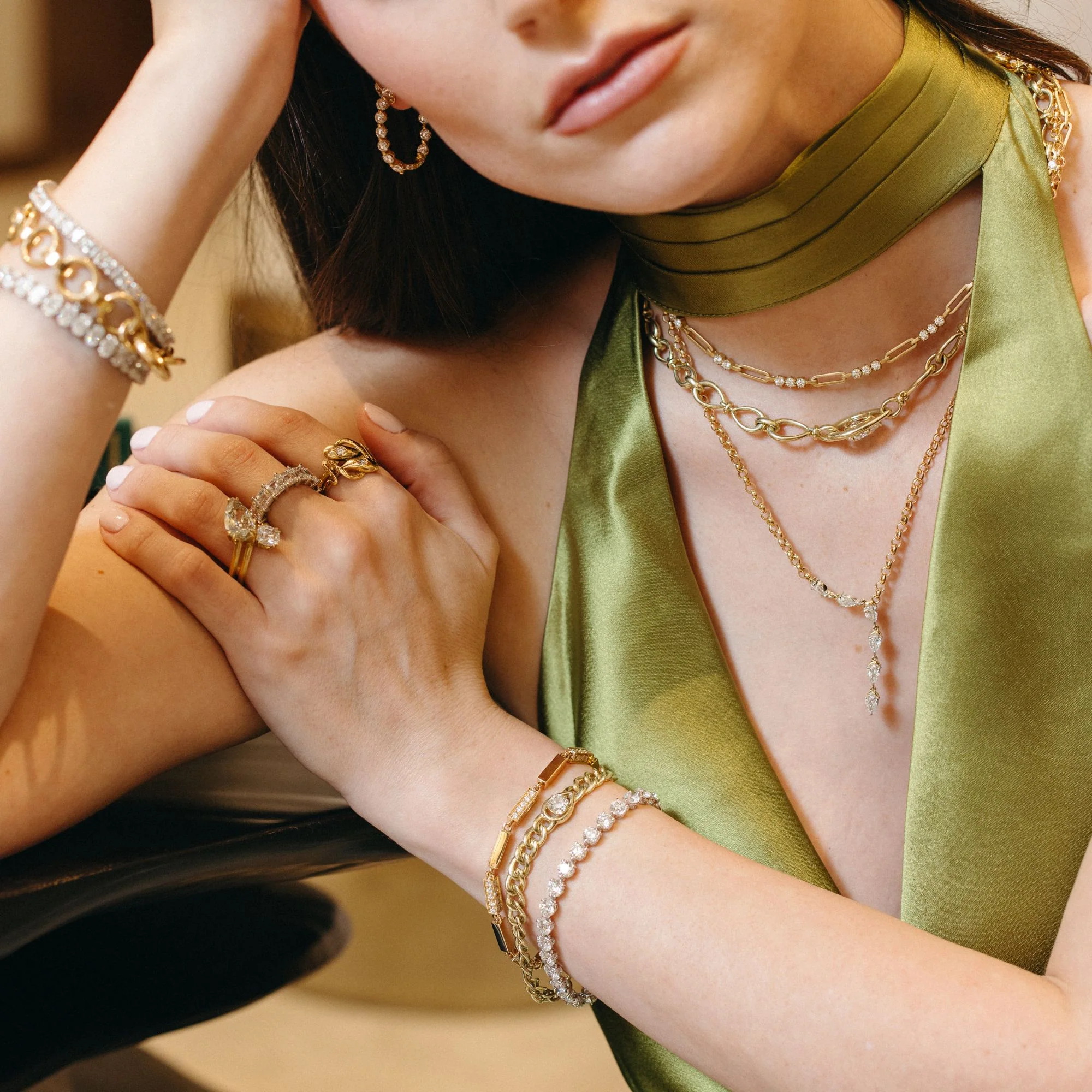 Cushion Diamond Cuban Link Bracelet - Image 2