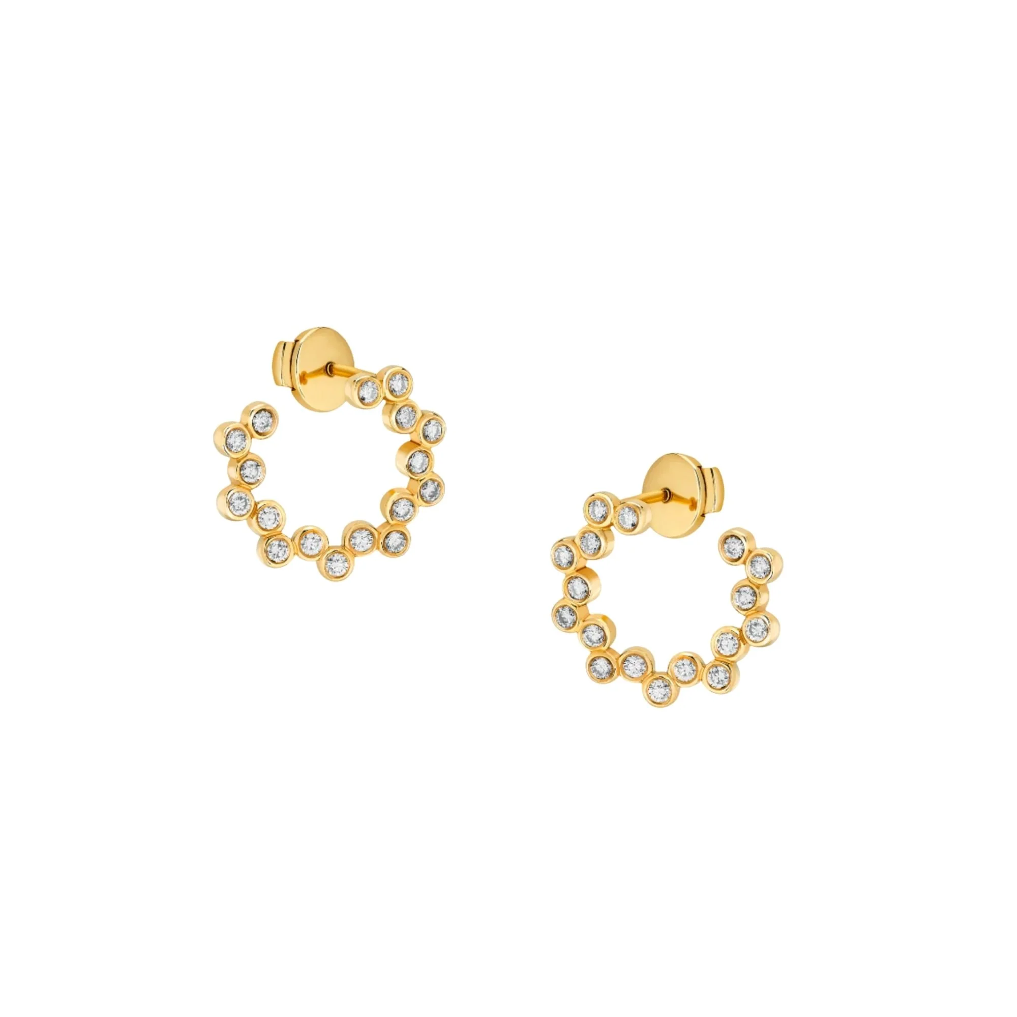 Diamond Clique Twist Hoop Earrings - Image 3
