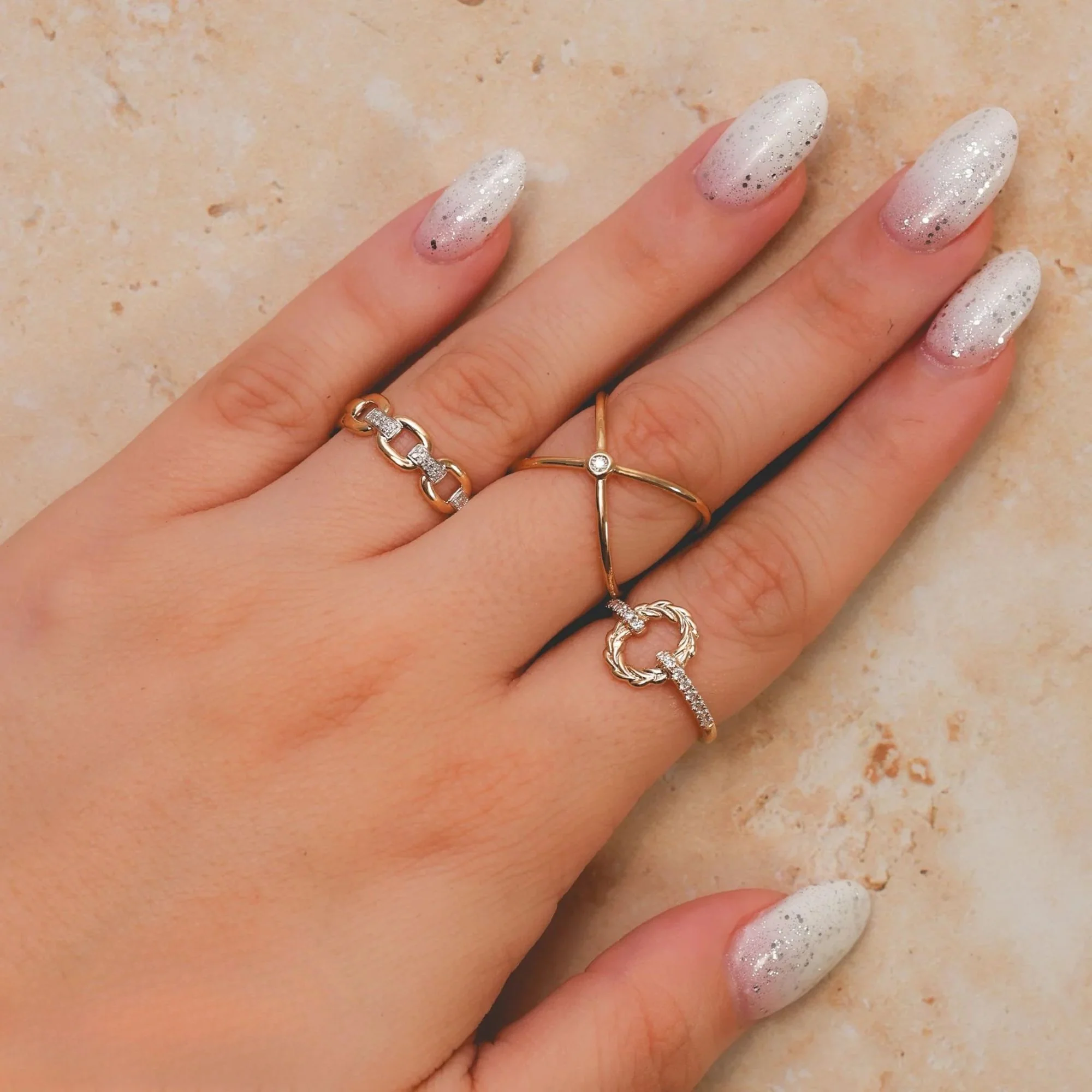 Diamond Link Ring - Image 2