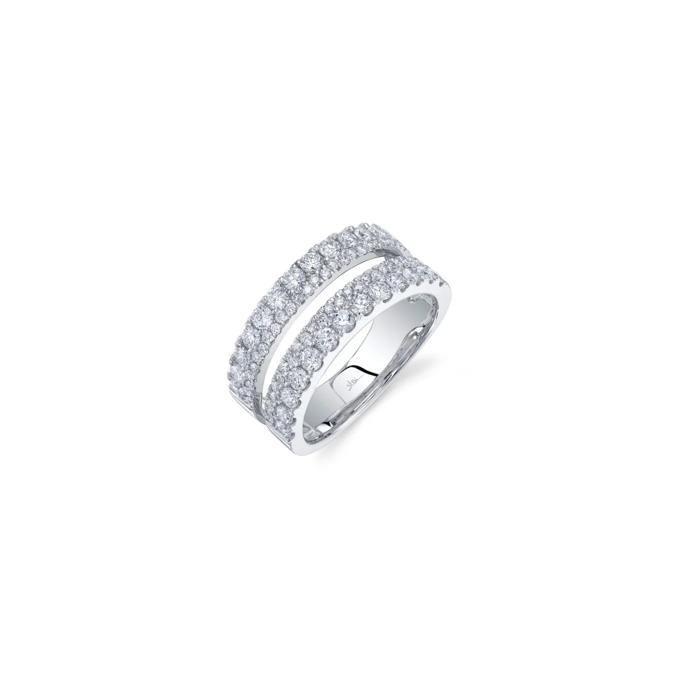 Double Row Pavé Diamond Ring - Image 2