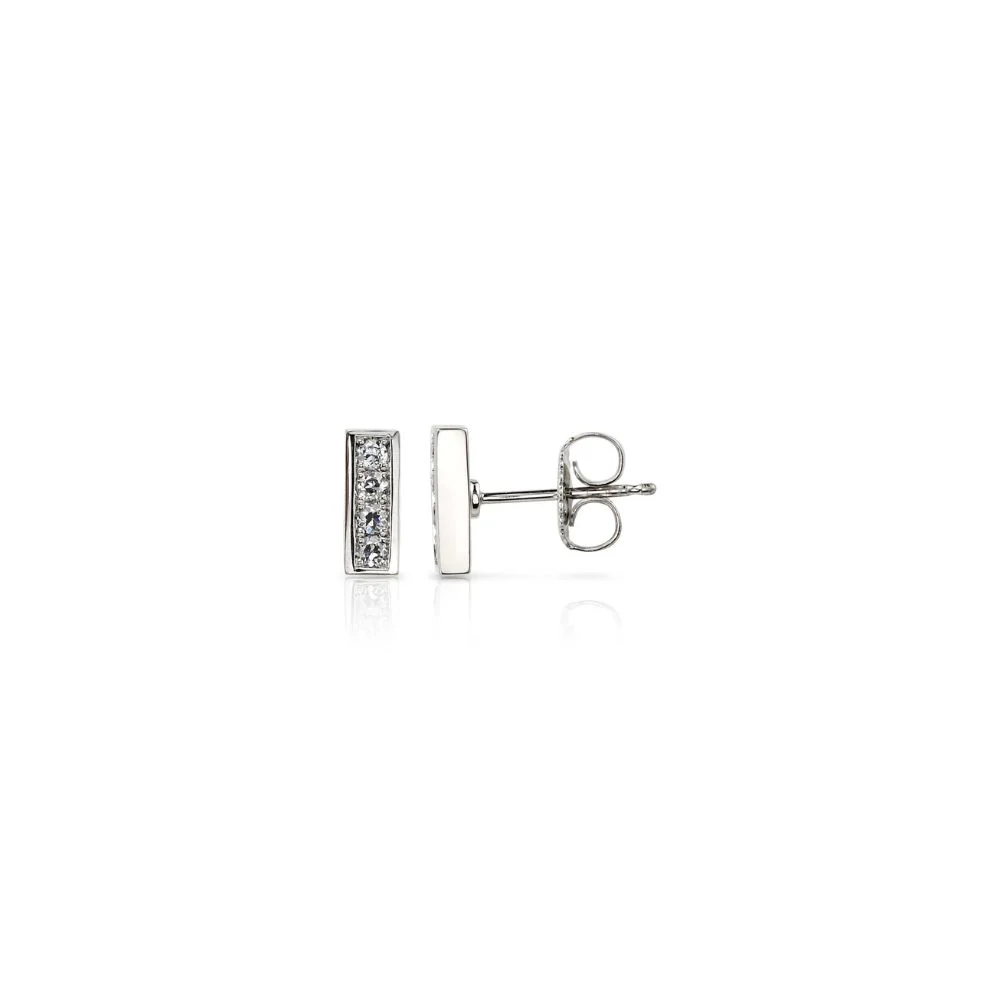 Monet Pavé Diamond Stud Earrings - Image 3