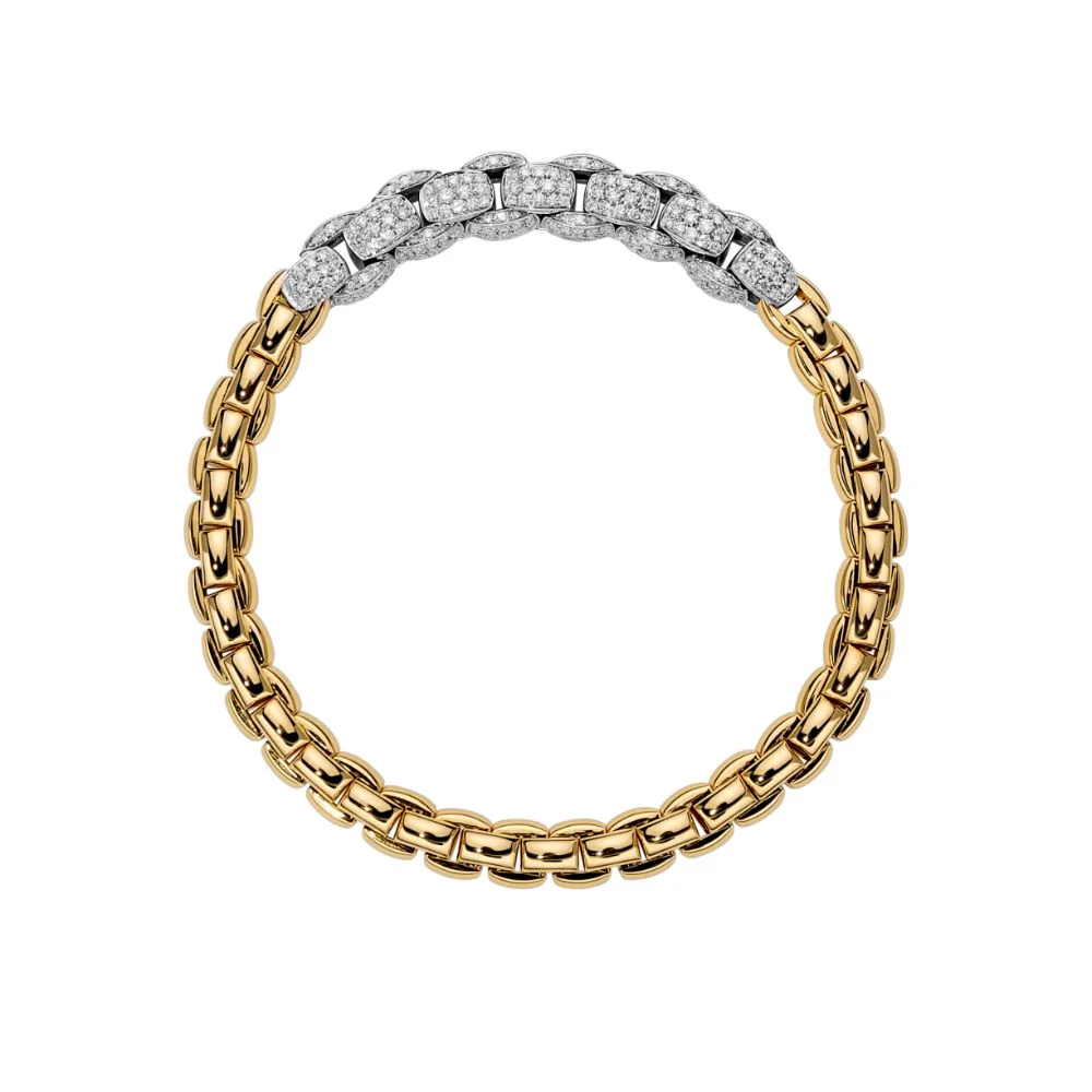 Eka Flex'It Bracelet with Half Pavé Diamond Links - Image 3