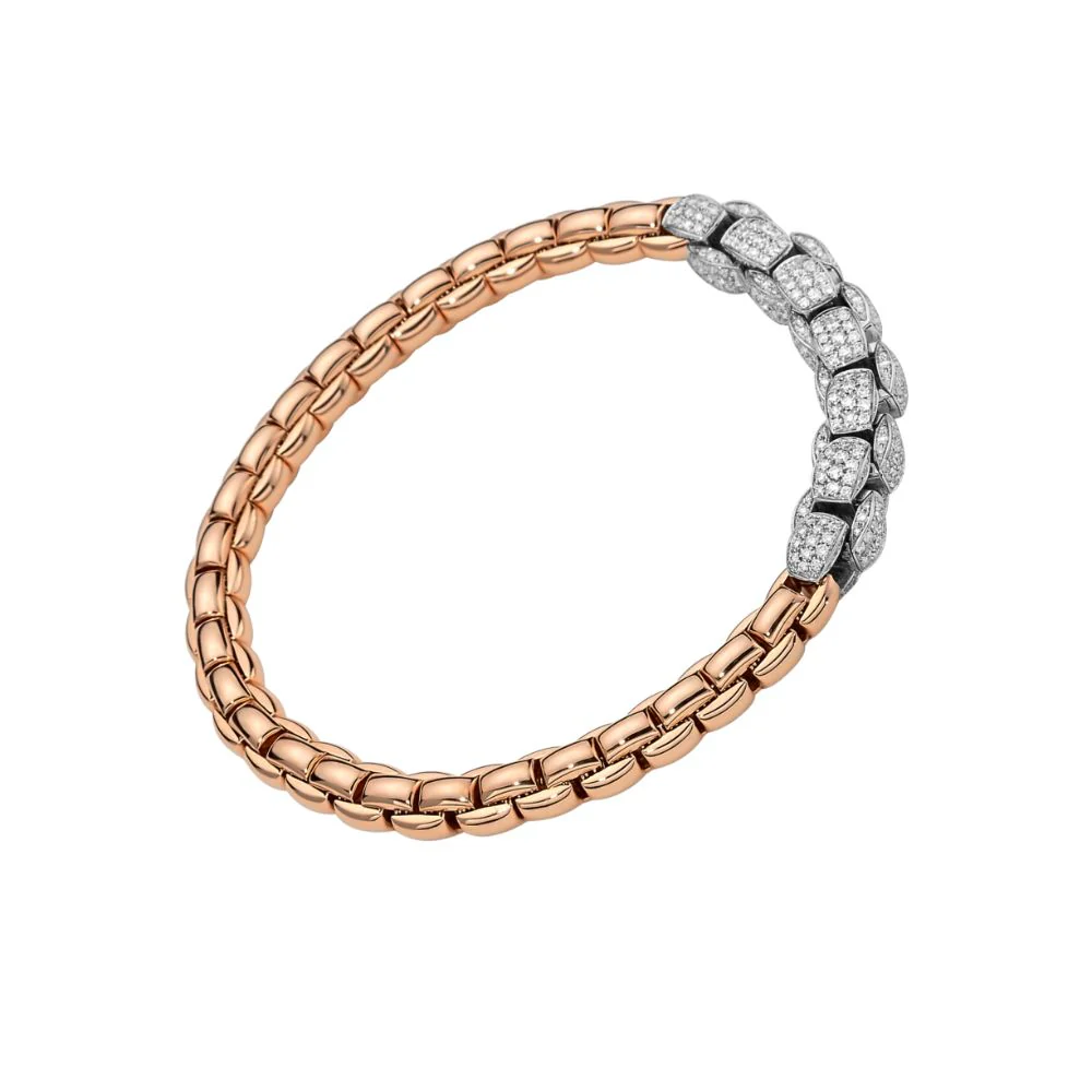 Eka Flex'It Bracelet with Half Pavé Diamond Links - Image 6