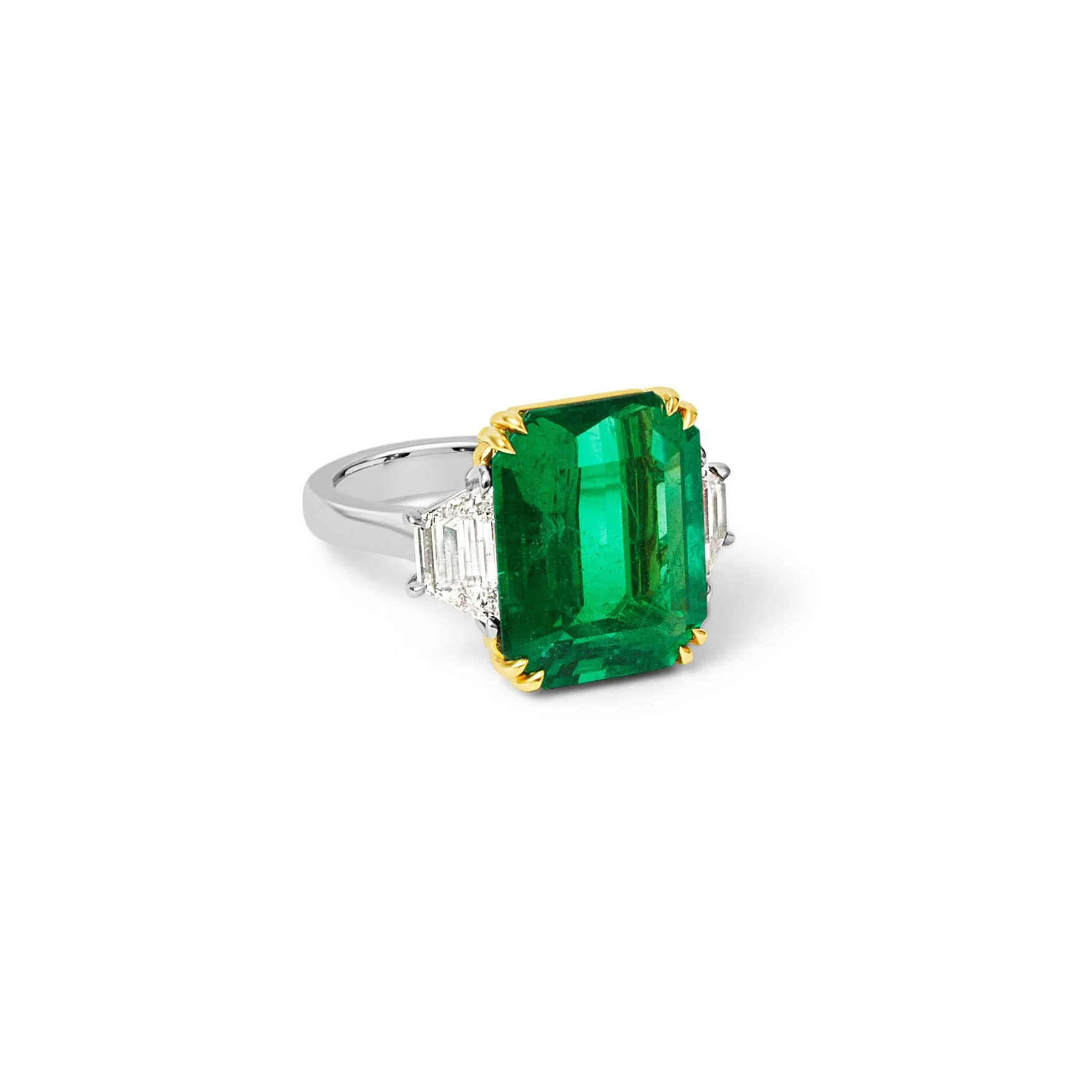 Emerald Three Stone Ring - Image 2