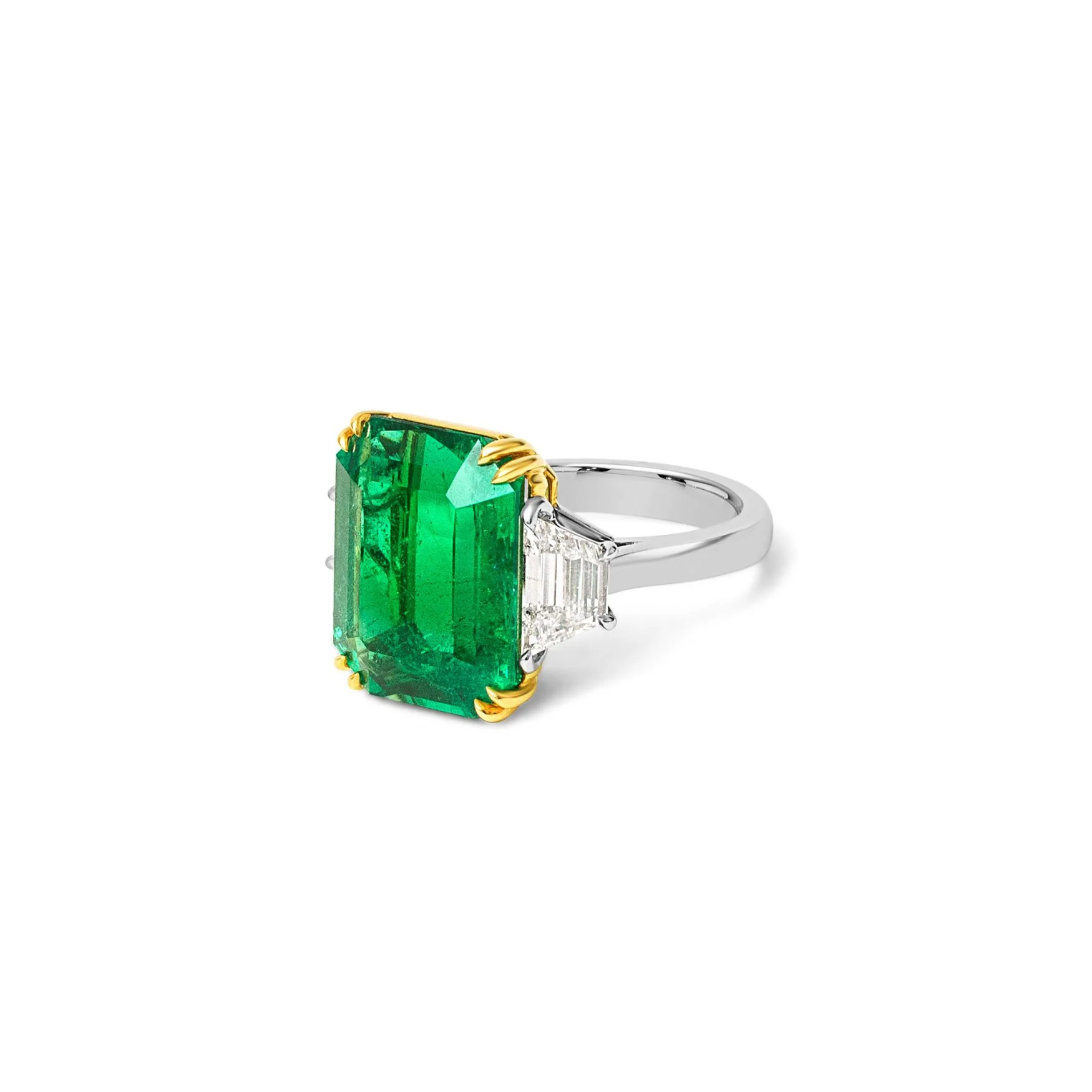 Emerald Three Stone Ring - Image 5