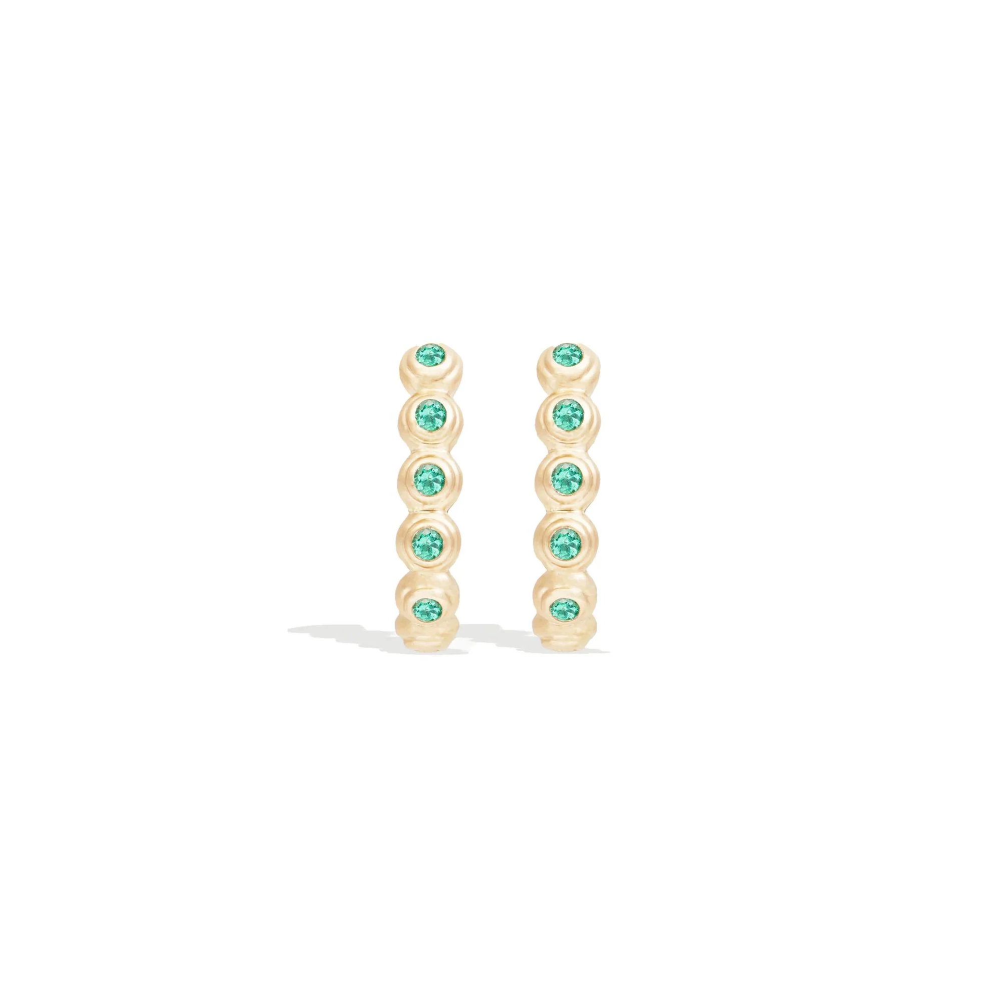 Evolve Emerald Oval Hoop Earrings - Image 3