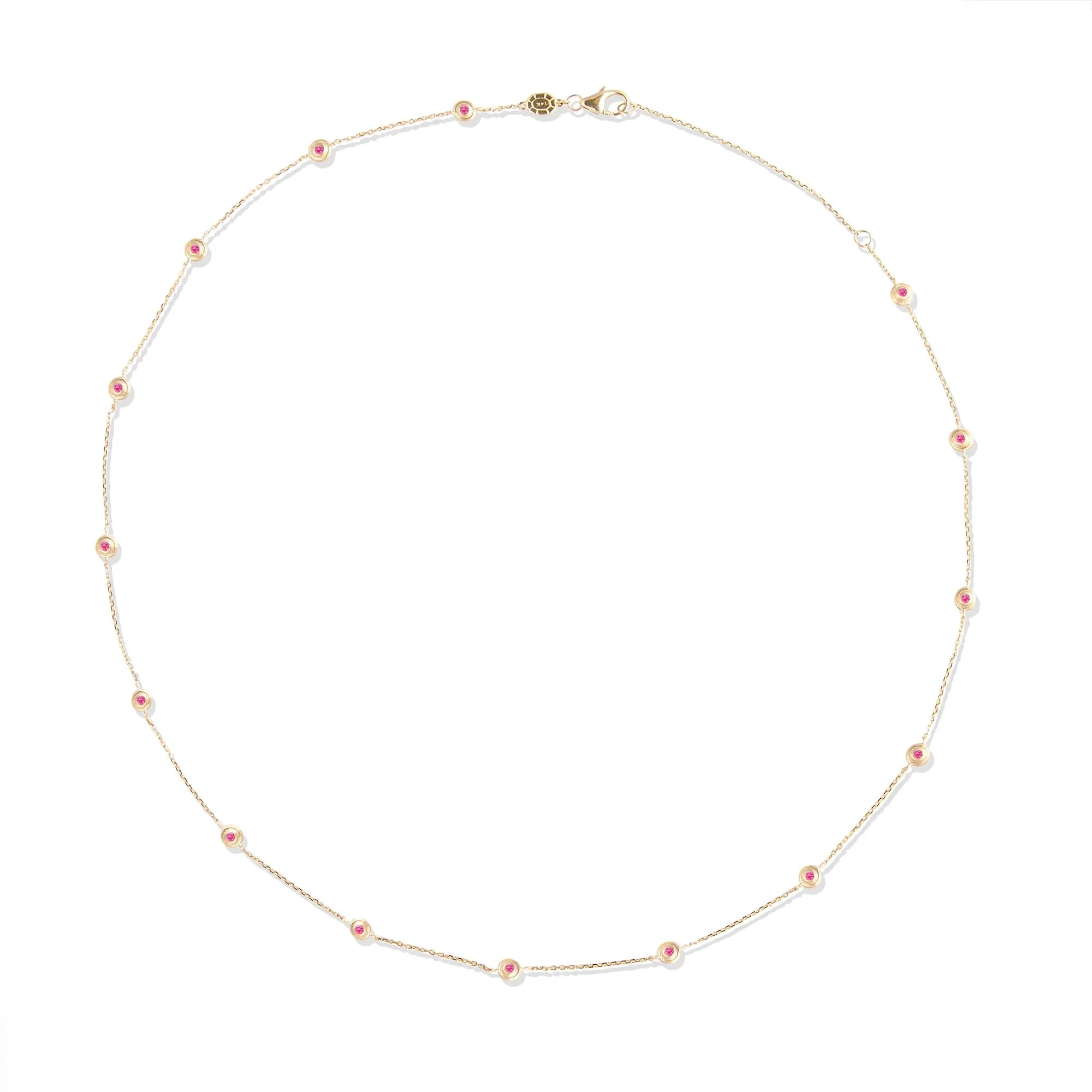 Evolve Pink Sapphire Station Necklace - Image 3