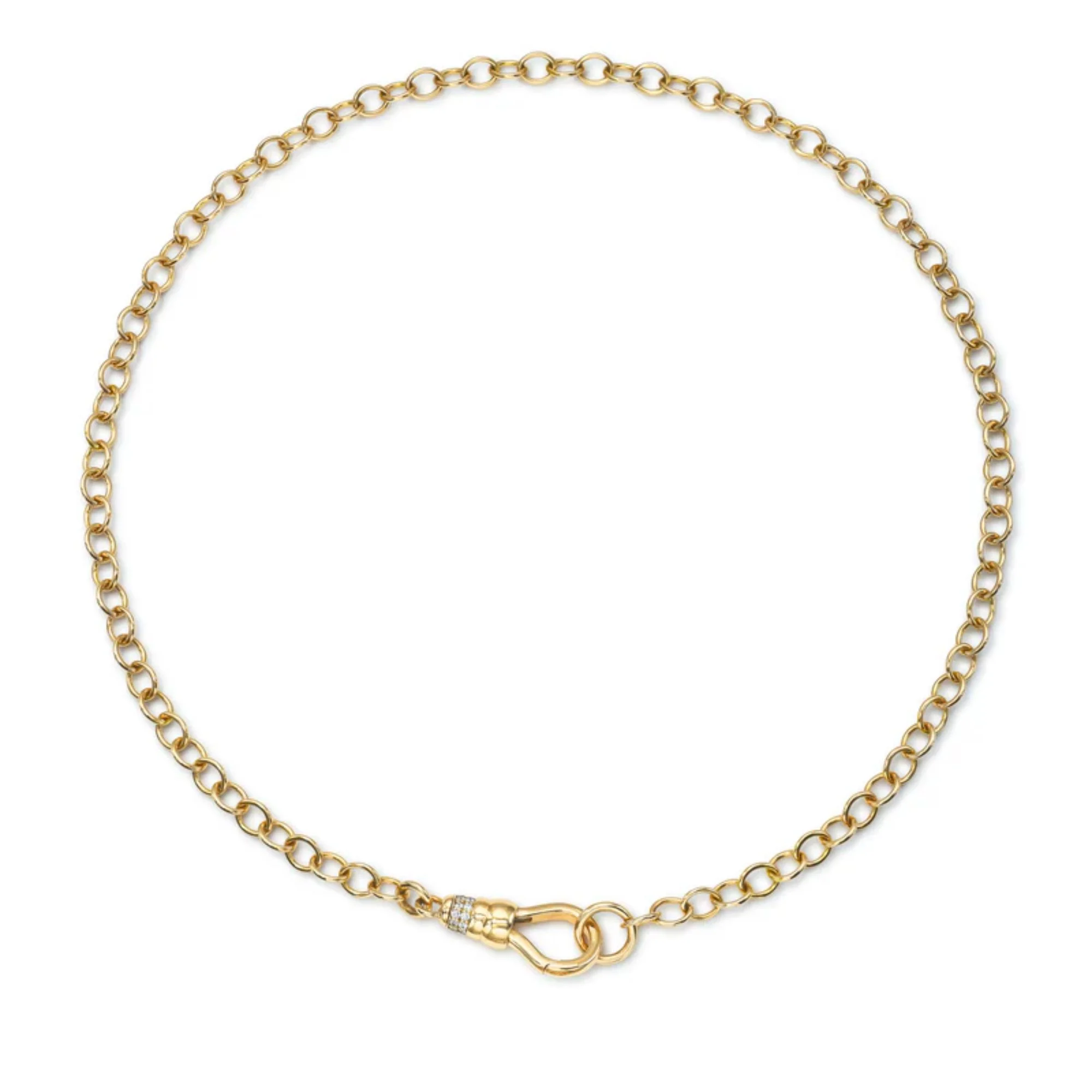 Evren Link Diamond Clasp Necklace - Image 4
