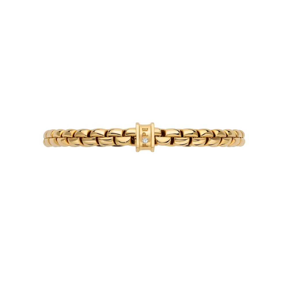 Flex'it Bracelet with White Diamond & Gold Rondelle - Image 3
