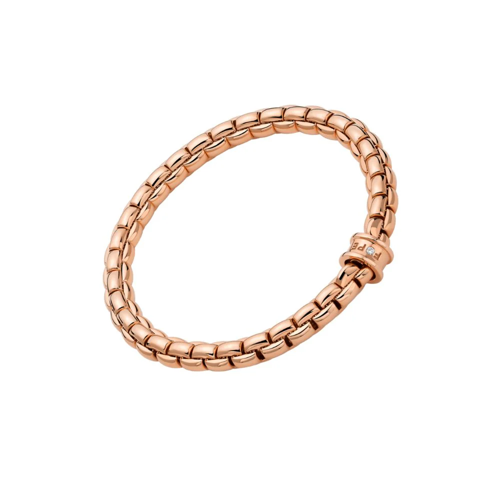 Flex'it Bracelet with White Diamond & Gold Rondelle - Image 5