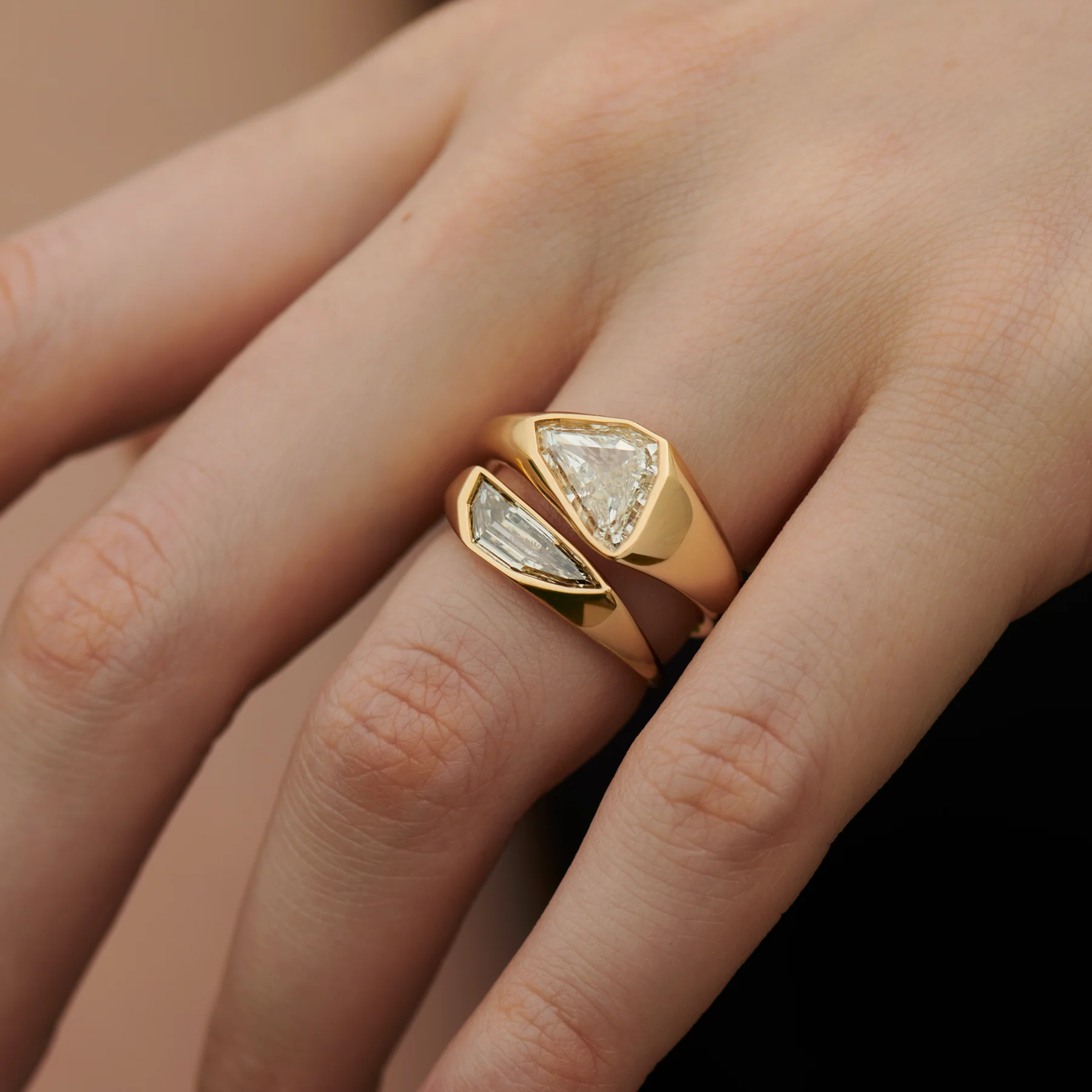 Floe Unisex Diamond Engagement Ring - Image 3