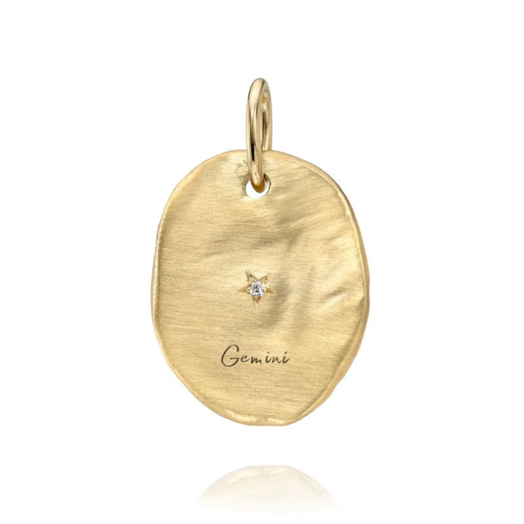 Hammered Oval Zodiac Charm - Image 3