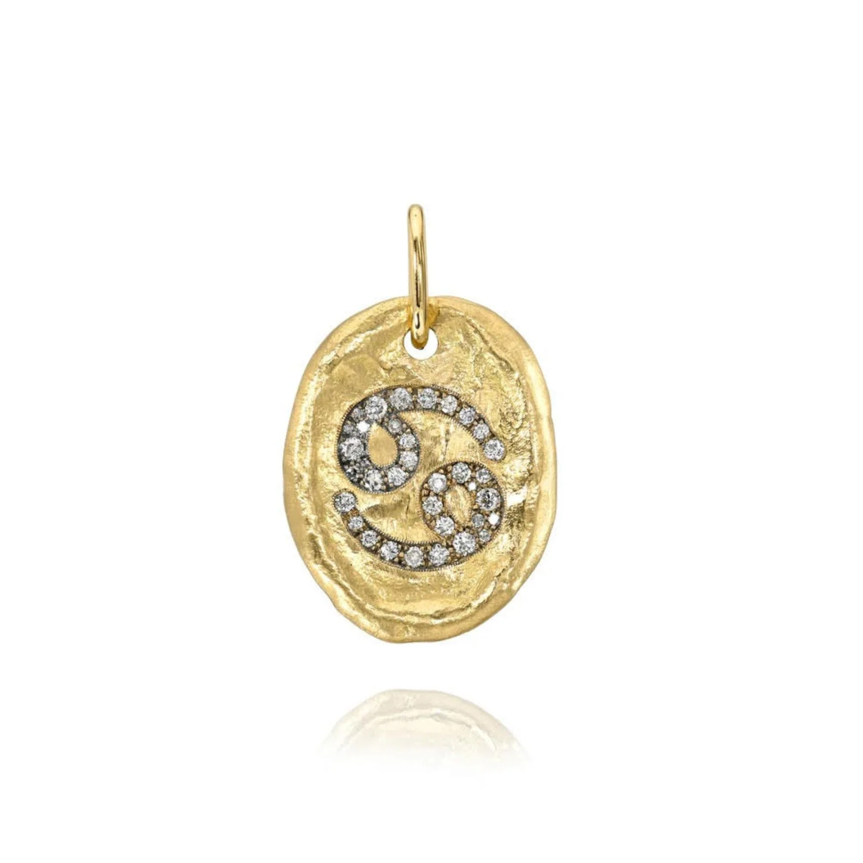 Hammered Oval Zodiac Charm - Image 4