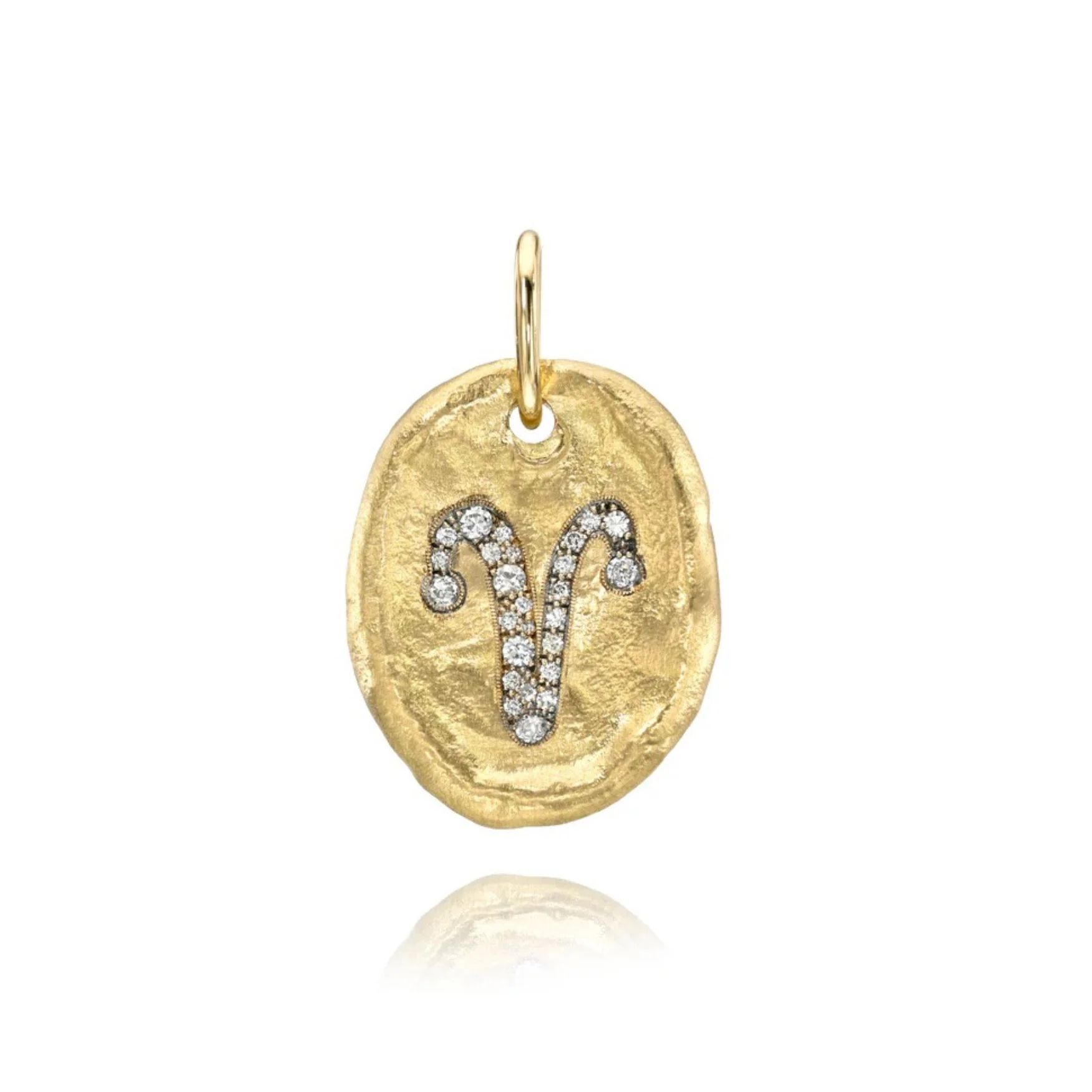 Hammered Oval Zodiac Charm - Image 6