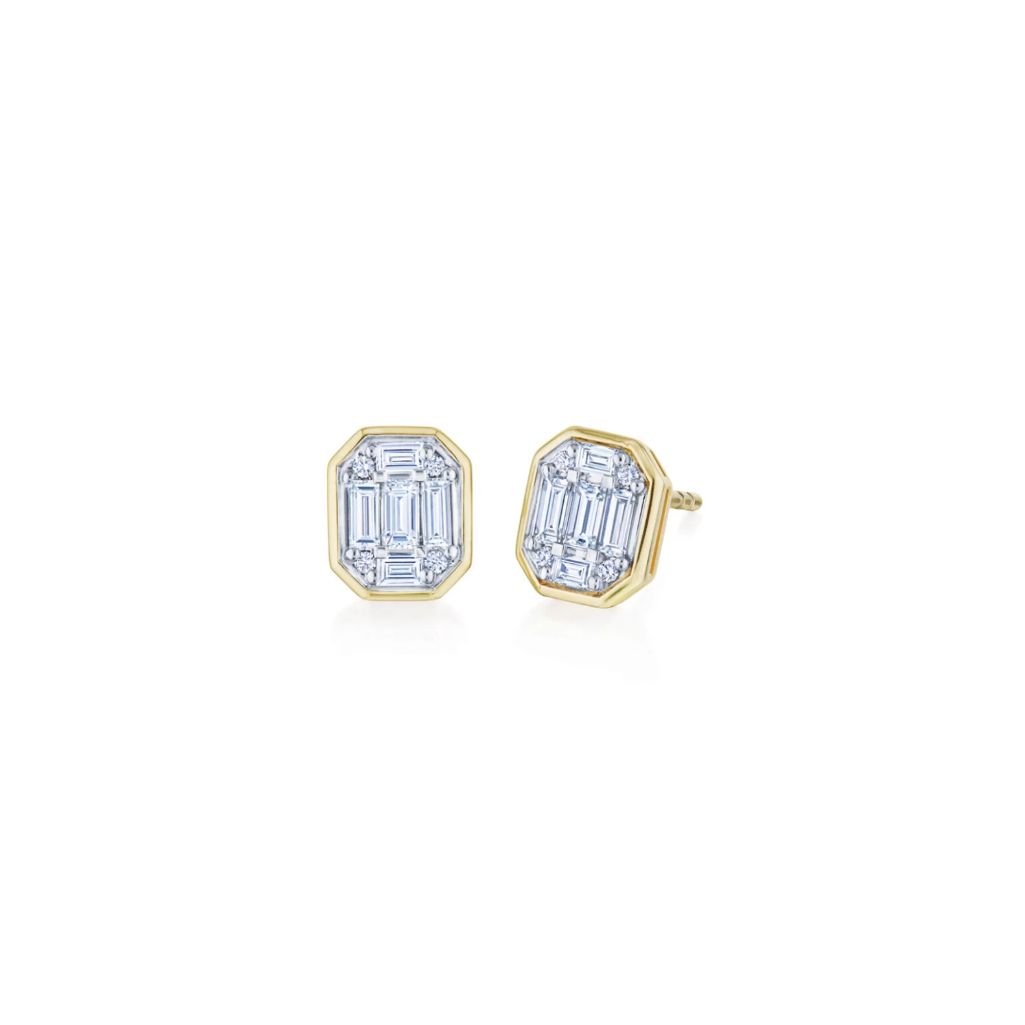 Illusion Set Diamond Earrings - Image 2