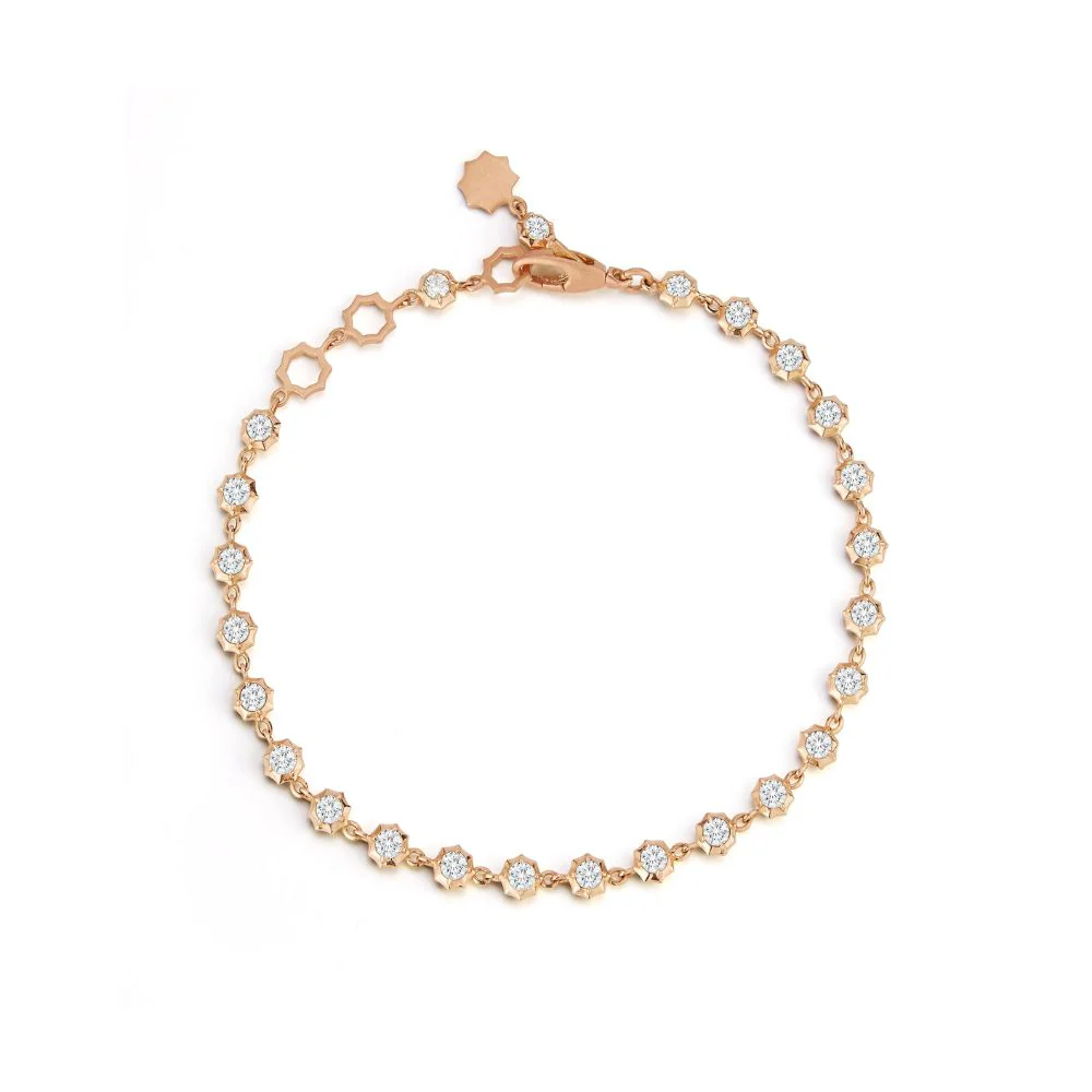 Large Sophisticate Diamond Line Bracelet - Image 3