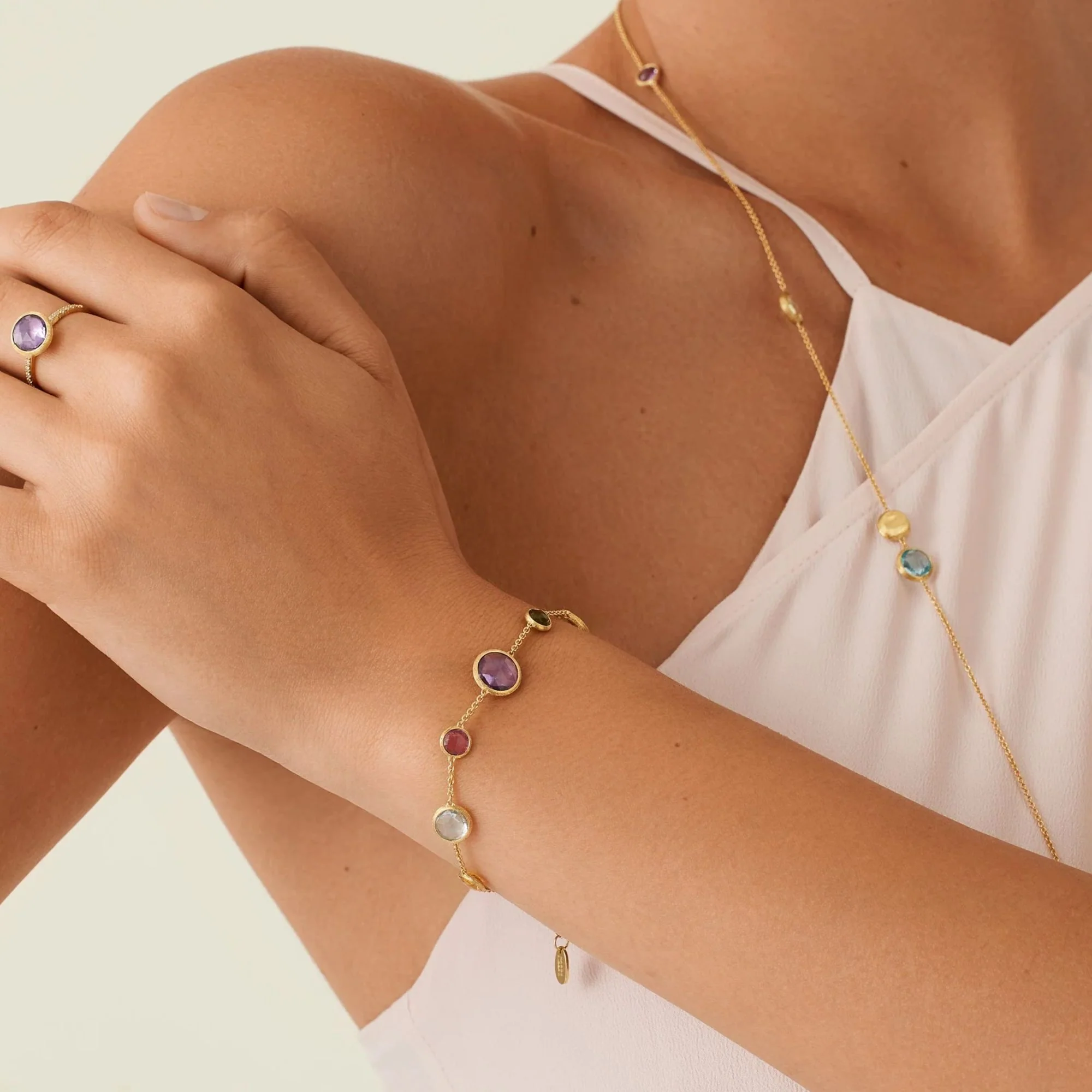 Jaipur Collection Mixed Color Stone Bracelet - Image 2