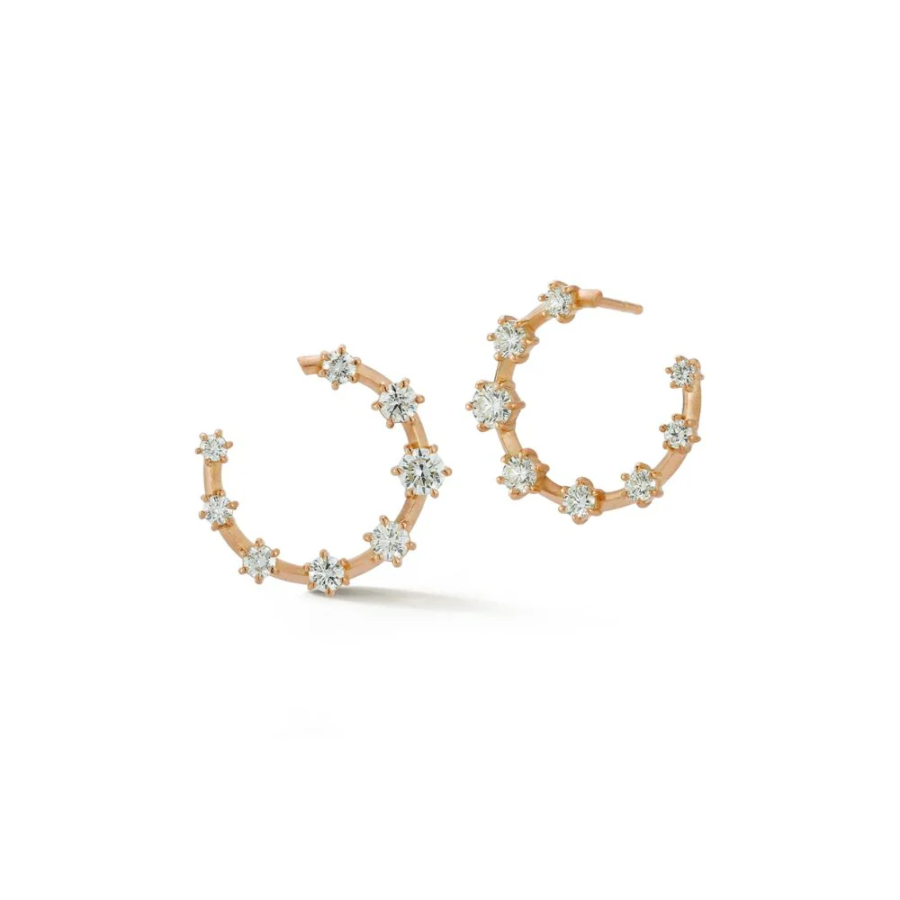 Large Kismet Diamond Hoop Earrings - Image 3