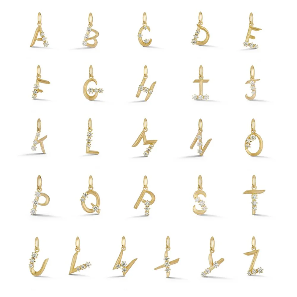 Diamond Letter Charm - Image 3