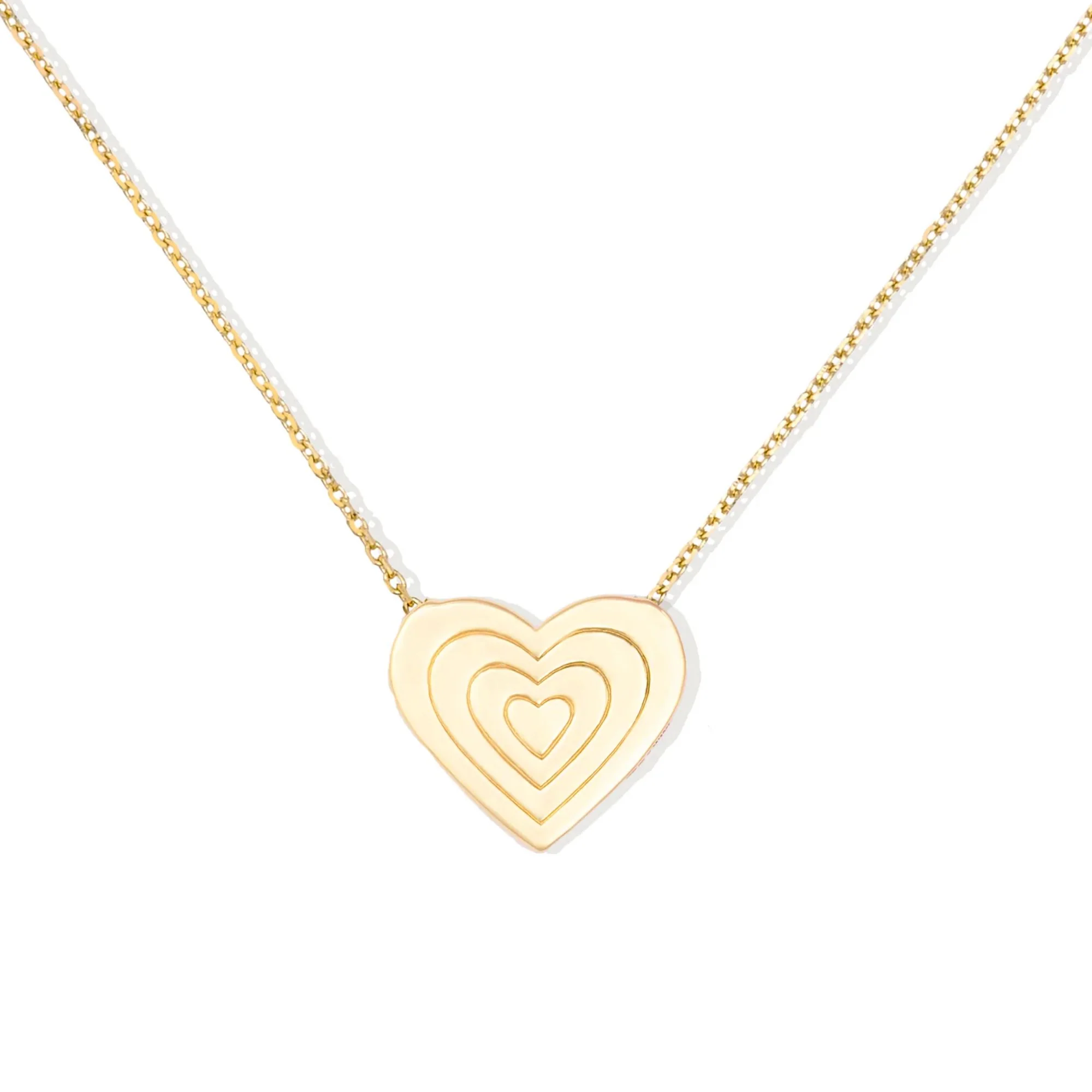 Juju Pink Sapphire Heart Charm Necklace - Image 4