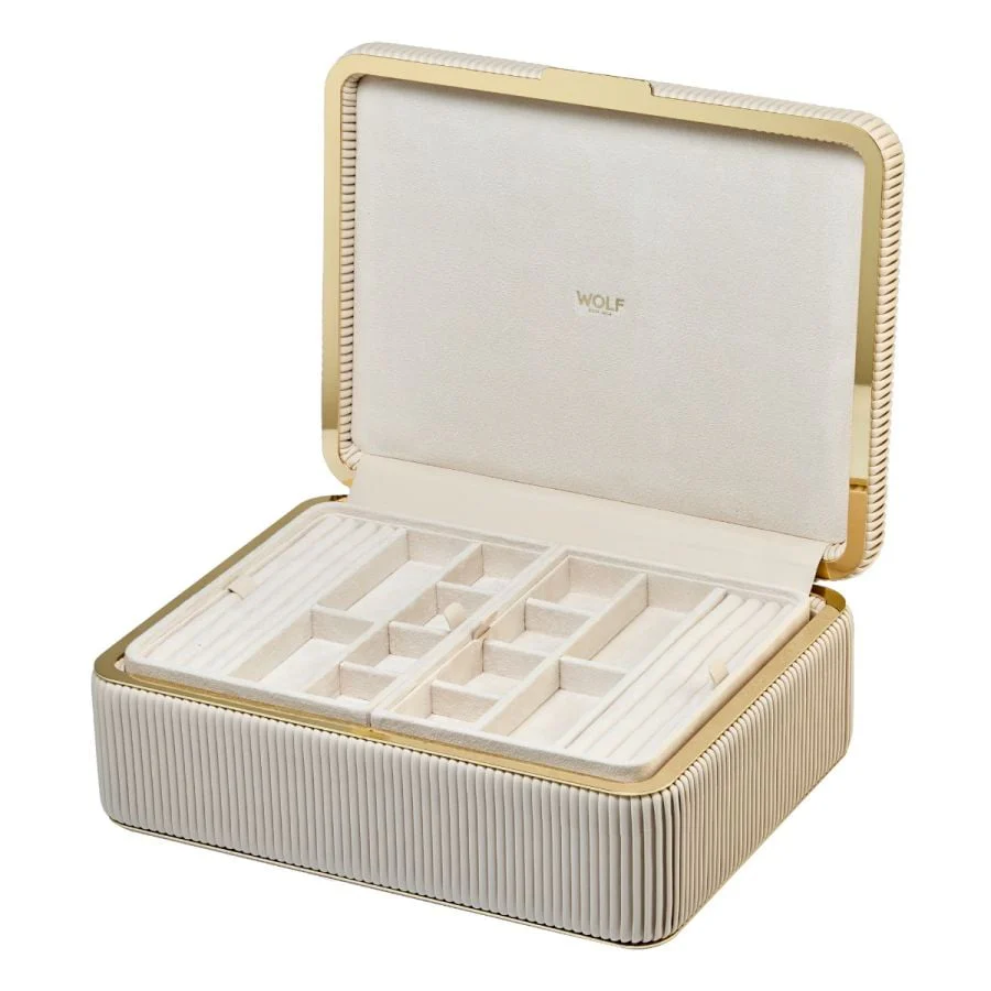 The Large Bella Jewelry Box in Bone - Image 3