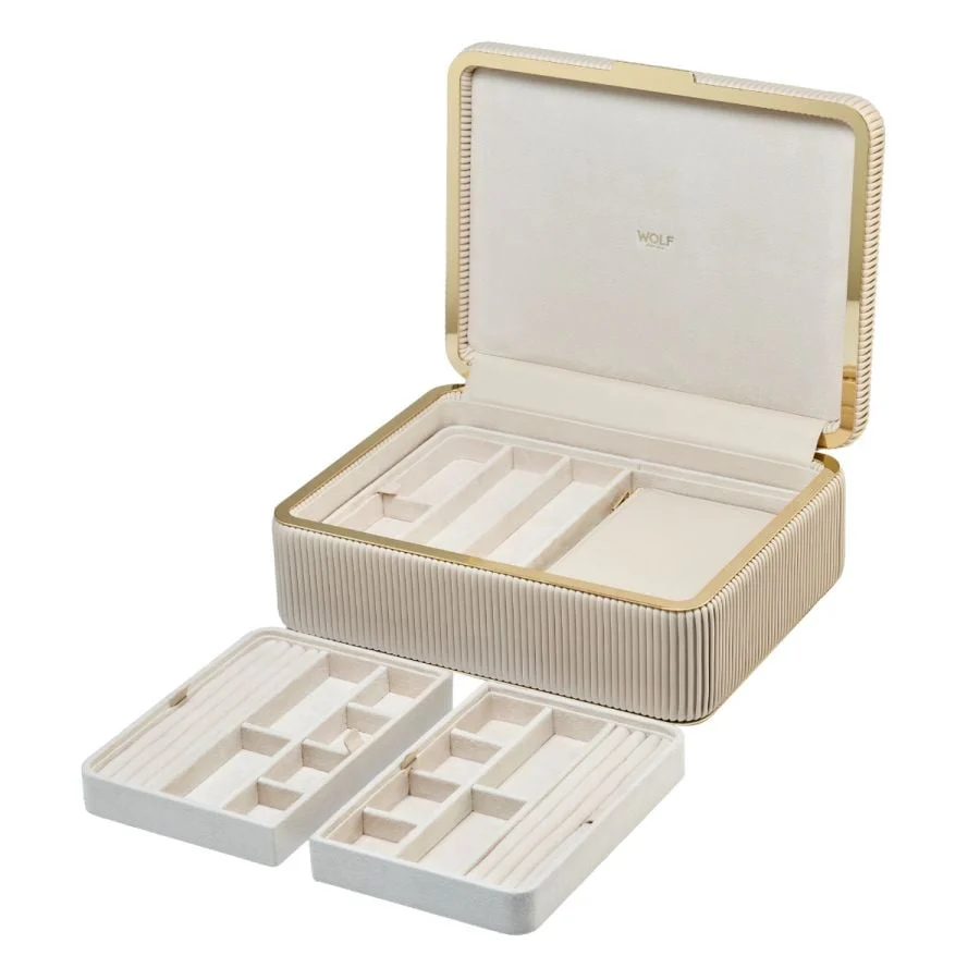 The Large Bella Jewelry Box in Bone - Image 4