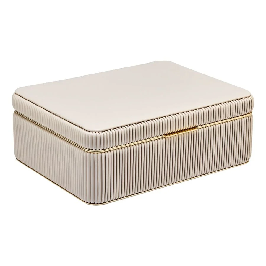 The Large Bella Jewelry Box in Bone - Image 5
