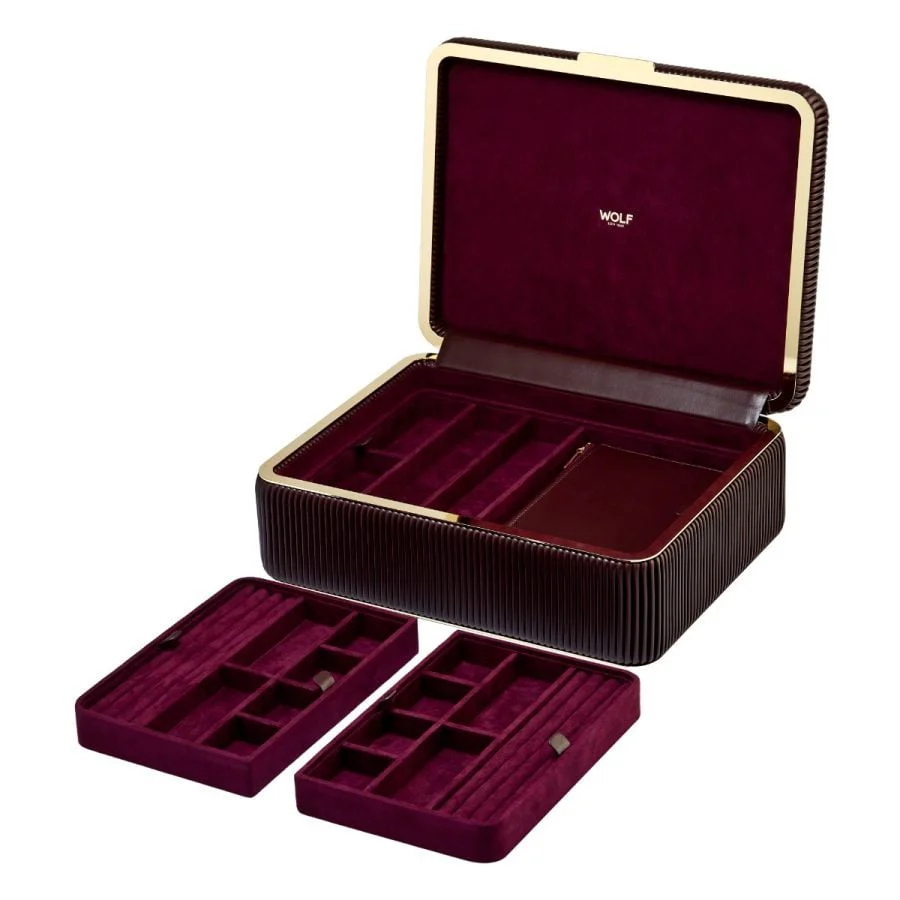 The Large Bella Jewelry Box in Bordeaux - Image 3
